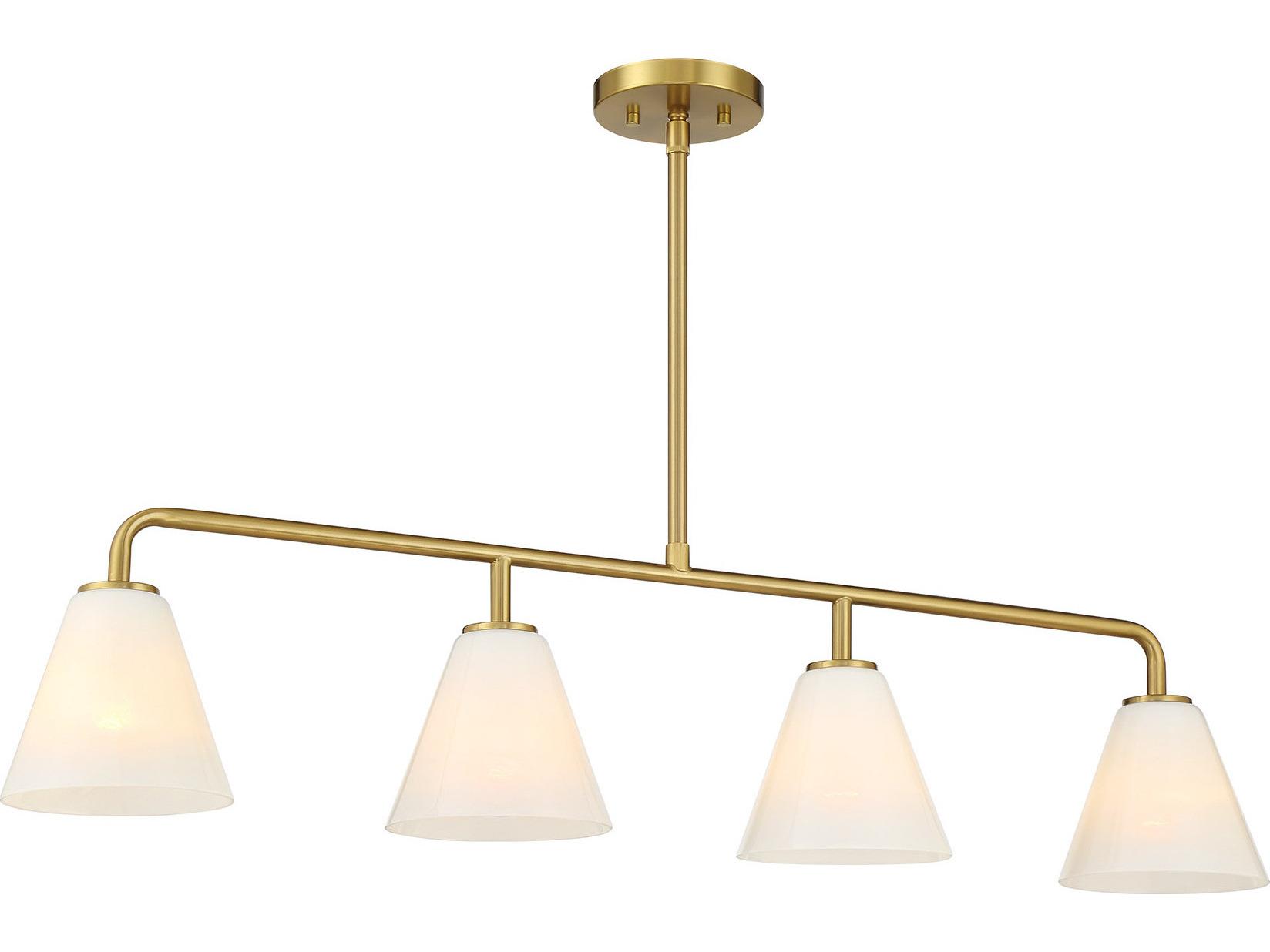 Savoy House Blair 4-Light Warm Brass Island Pendant