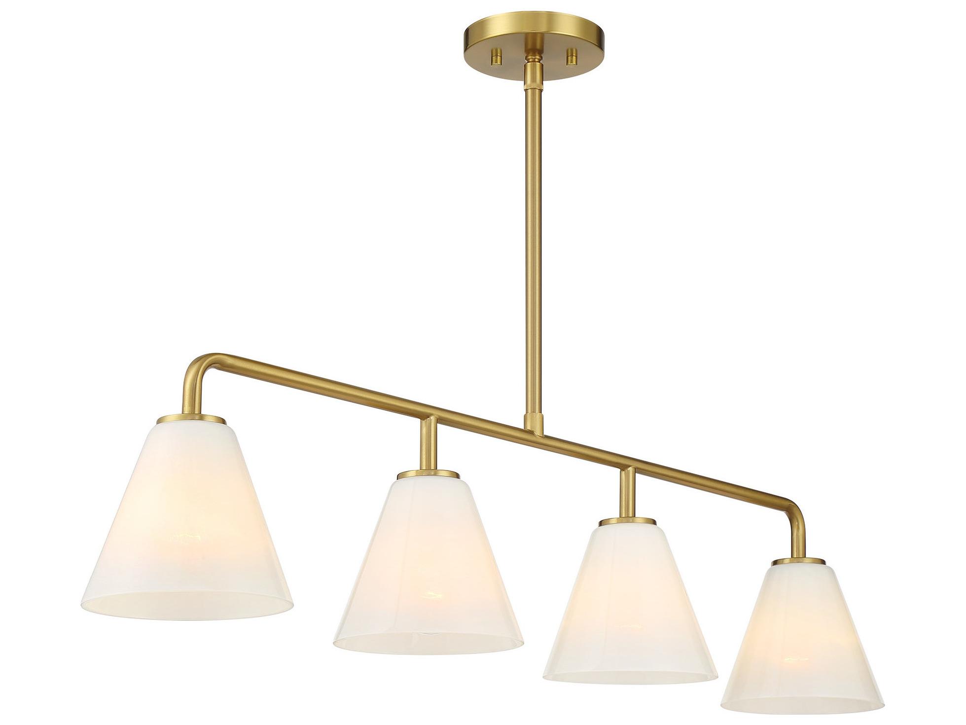 Savoy House Blair 4-Light Warm Brass Island Pendant