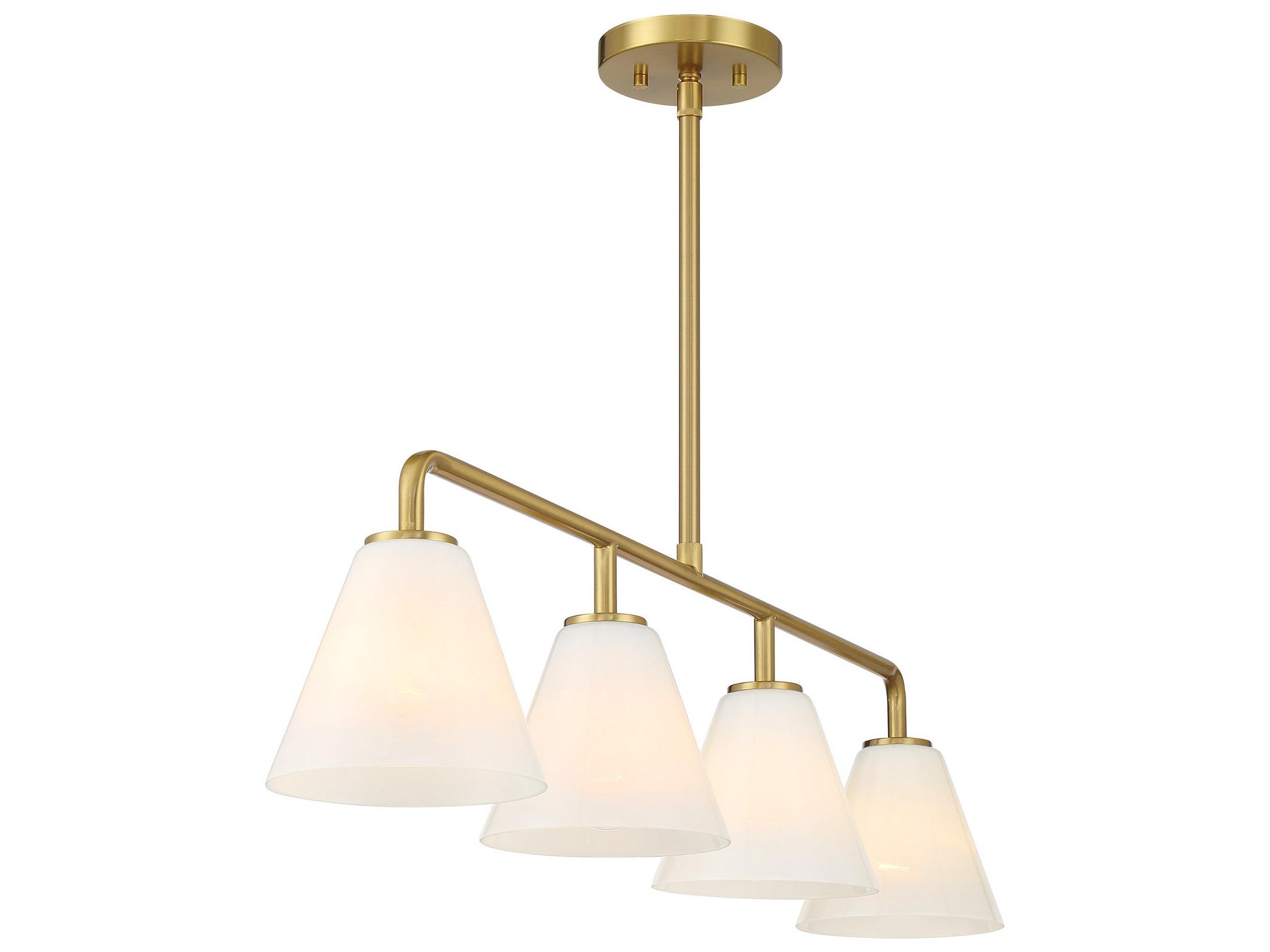 Savoy House Blair 4-Light Warm Brass Island Pendant