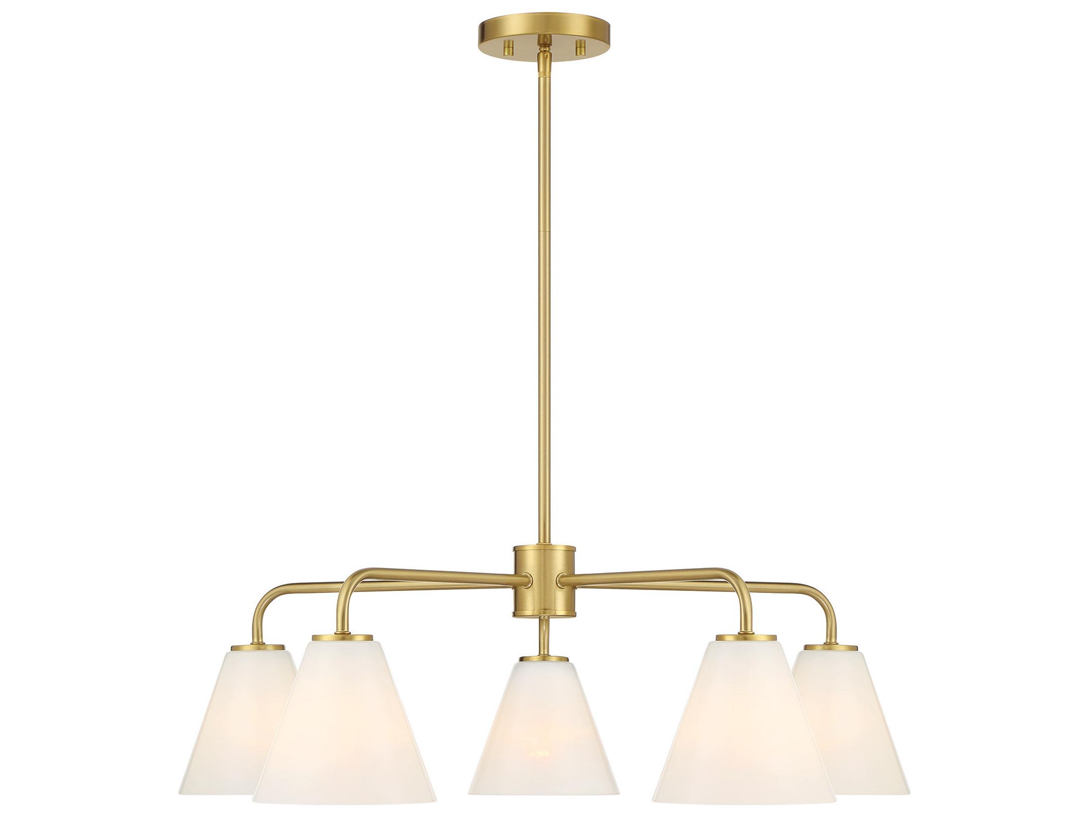 Savoy House Blair 5-Light Warm Brass Chandelier