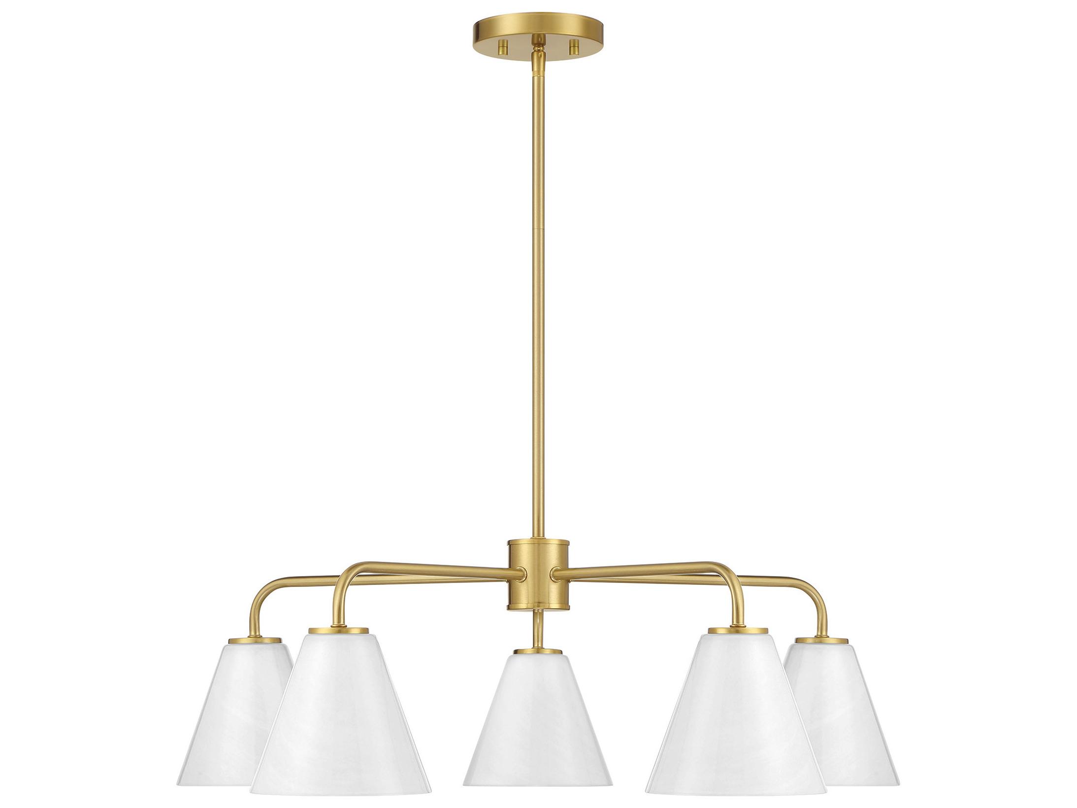 Savoy House Blair 5-Light Warm Brass Chandelier