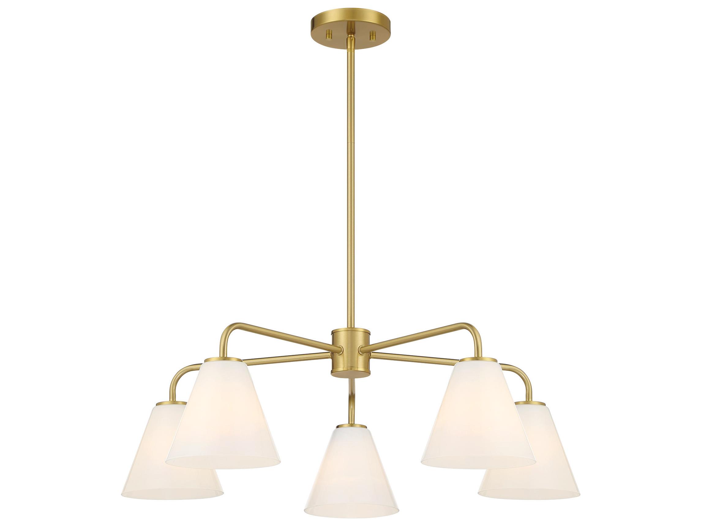Savoy House Blair 5-Light Warm Brass Chandelier