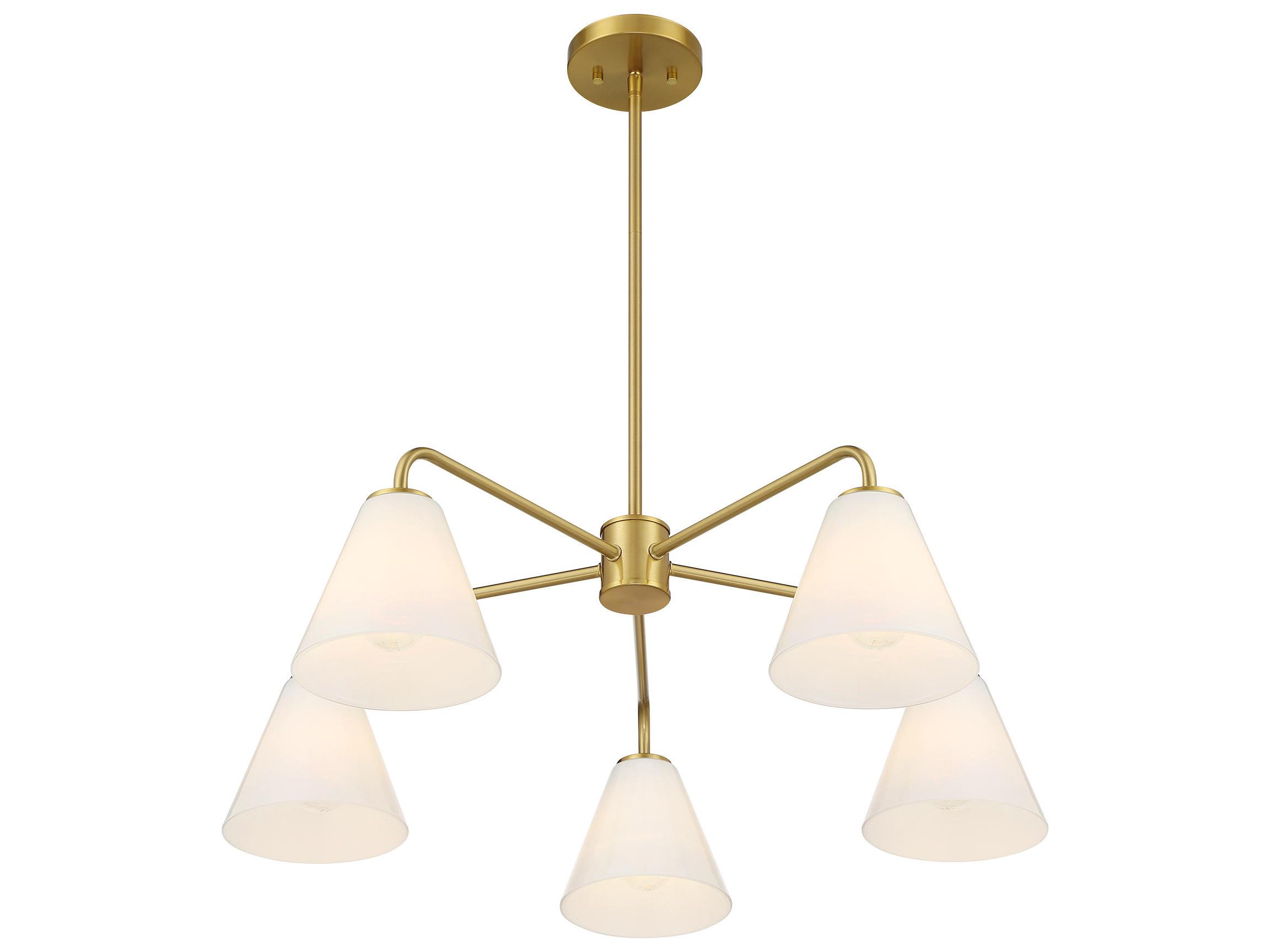 Savoy House Blair 5-Light Warm Brass Chandelier