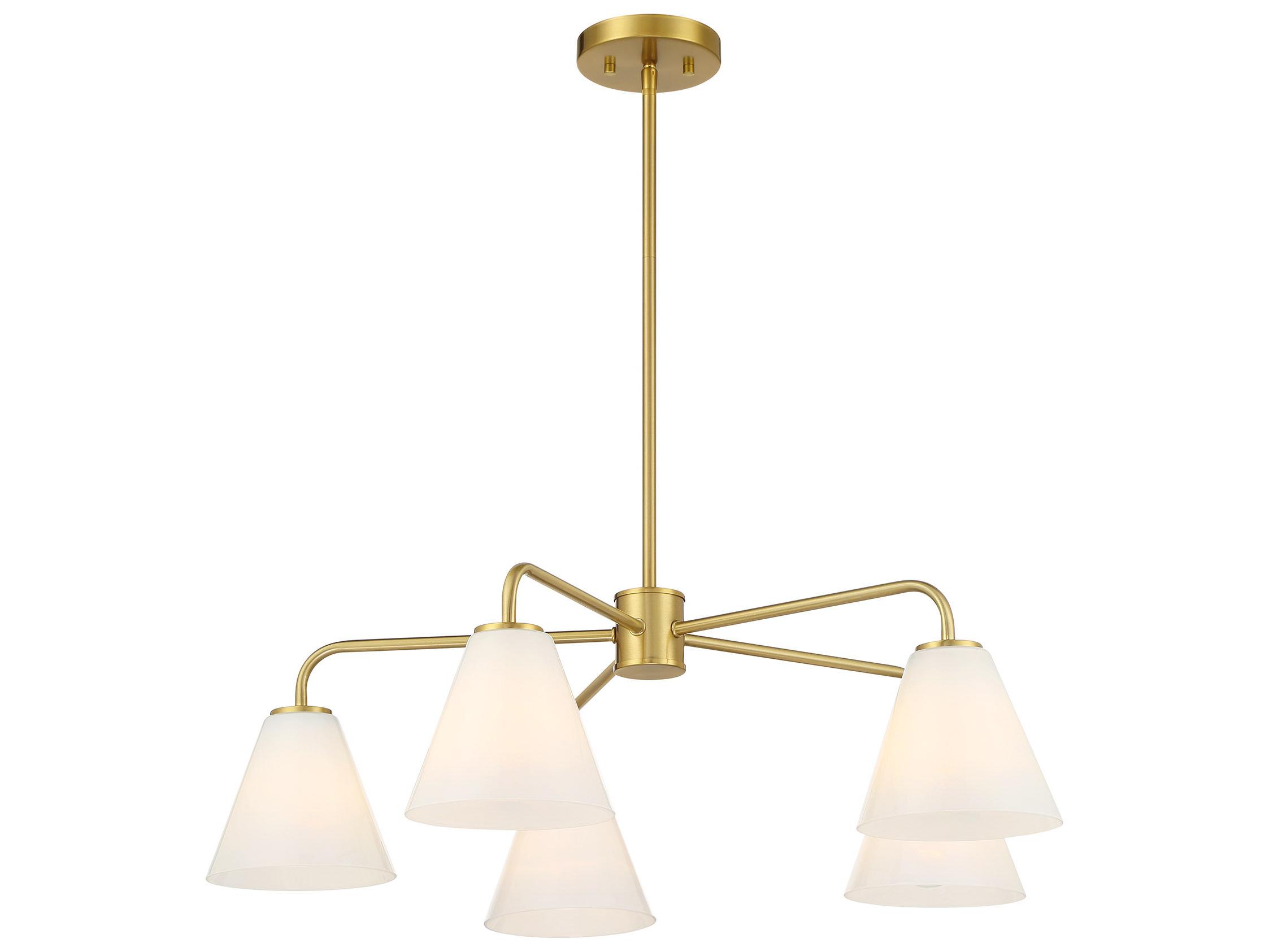 Savoy House Blair 5-Light Warm Brass Chandelier