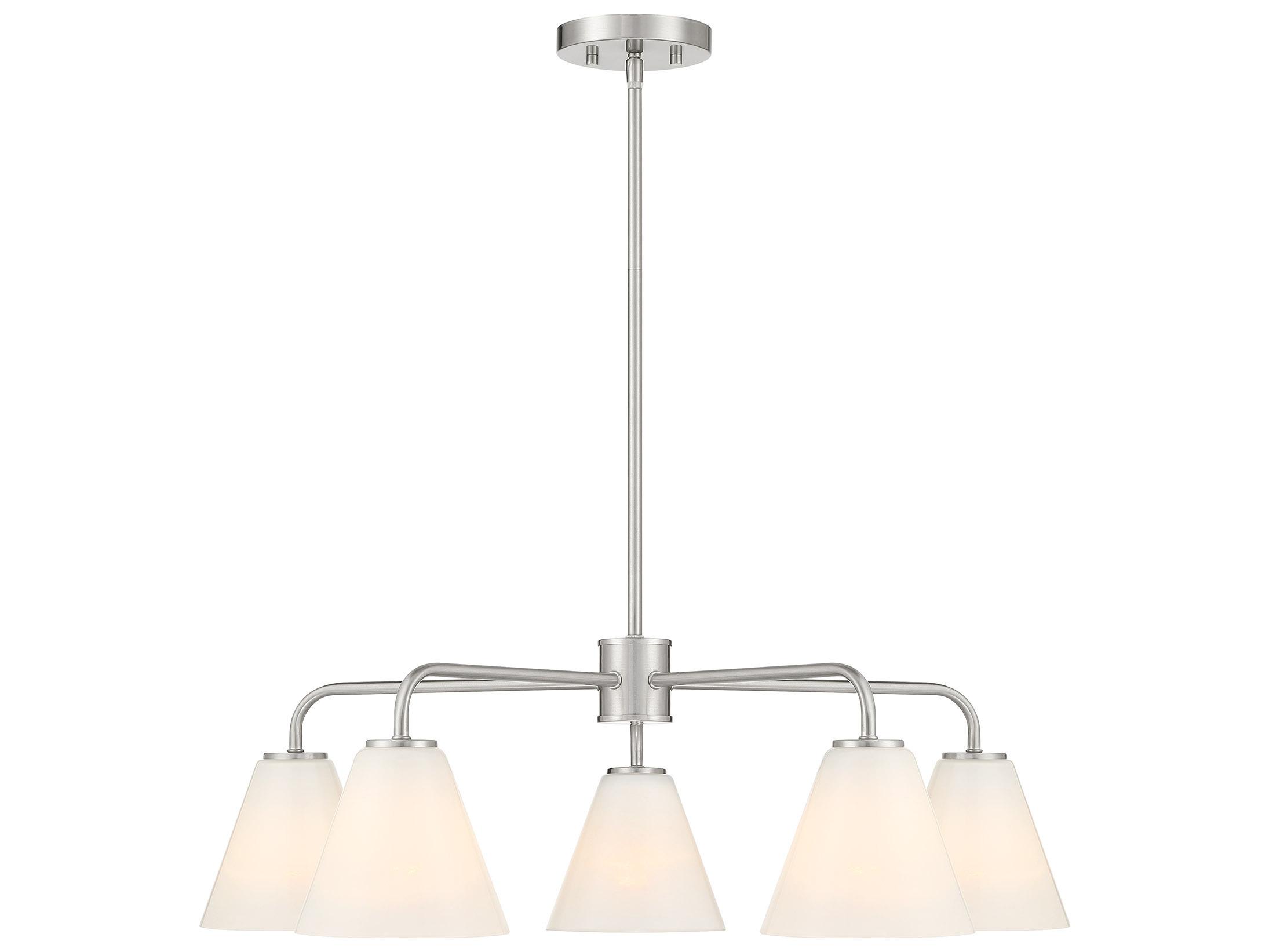Savoy House Blair 5-Light Satin Nickel Chandelier