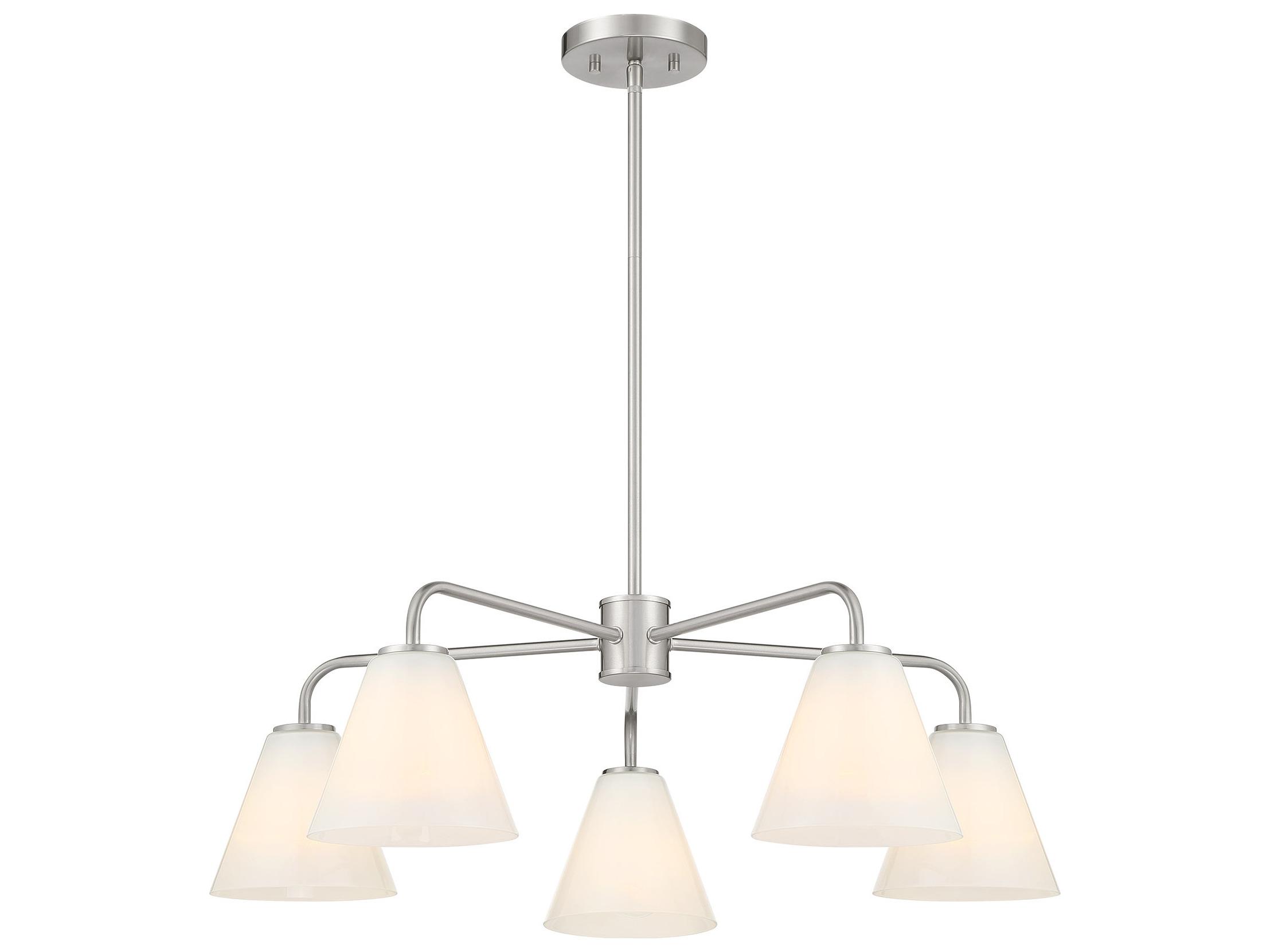 Savoy House Blair 5-Light Satin Nickel Chandelier
