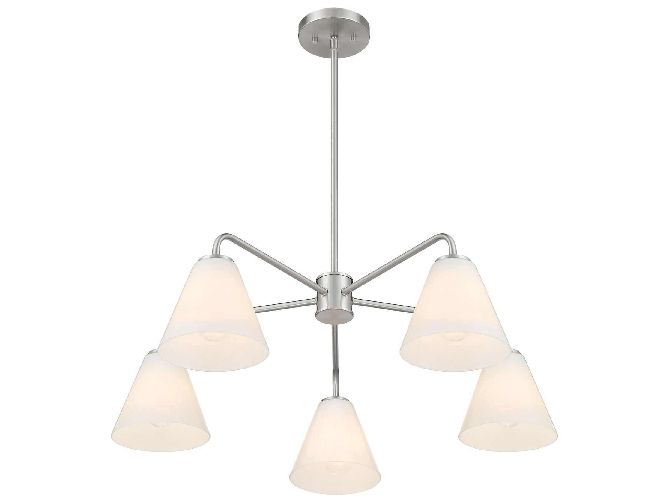 Savoy House Blair 5-Light Satin Nickel Chandelier