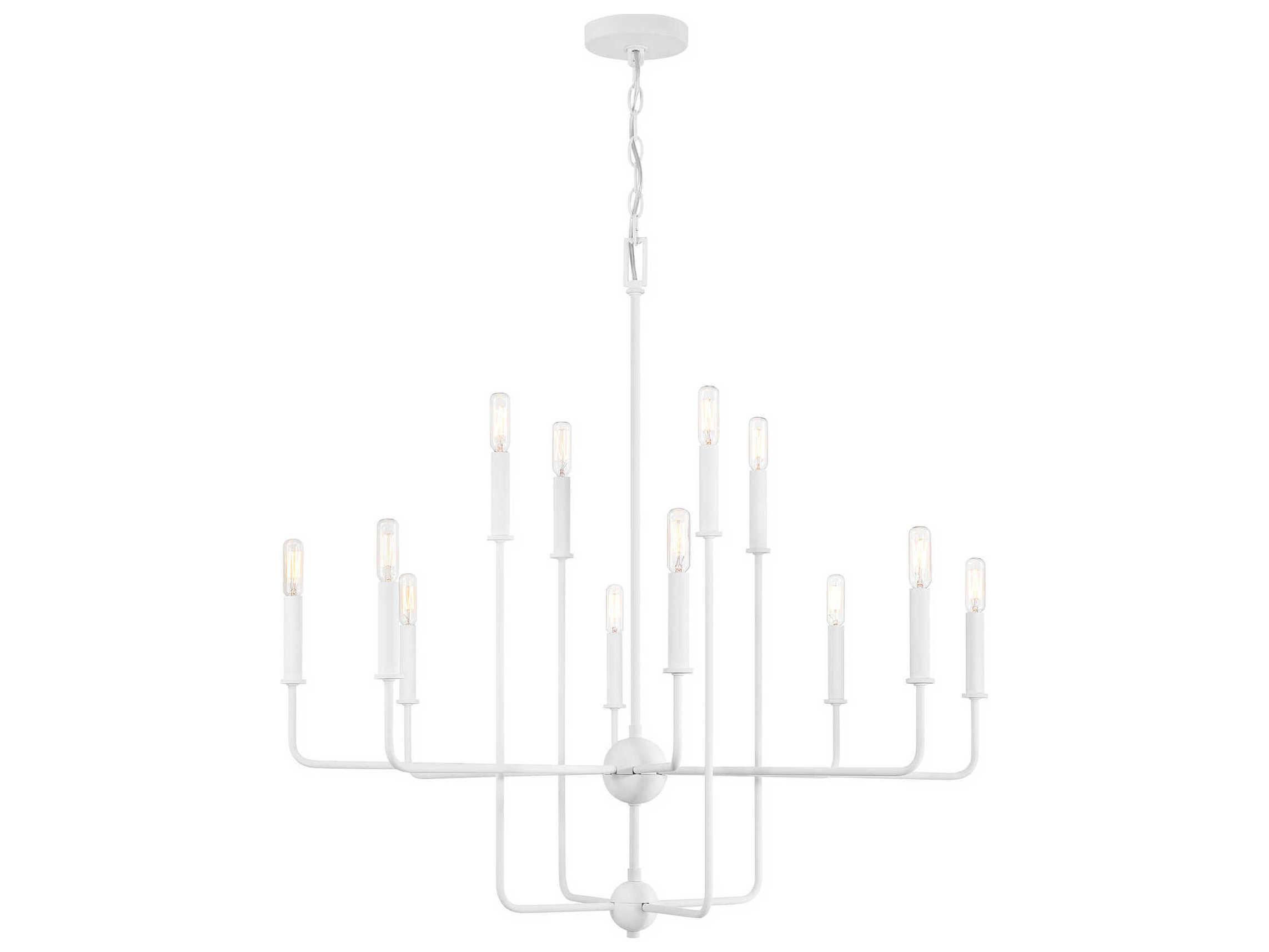 Savoy House Avondale 12-Light Bisque White Candelabra Chandelier