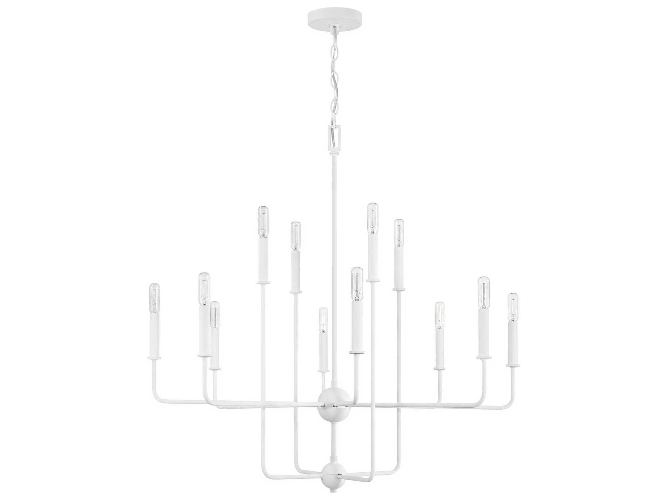 Savoy House Avondale 12-Light Bisque White Candelabra Chandelier