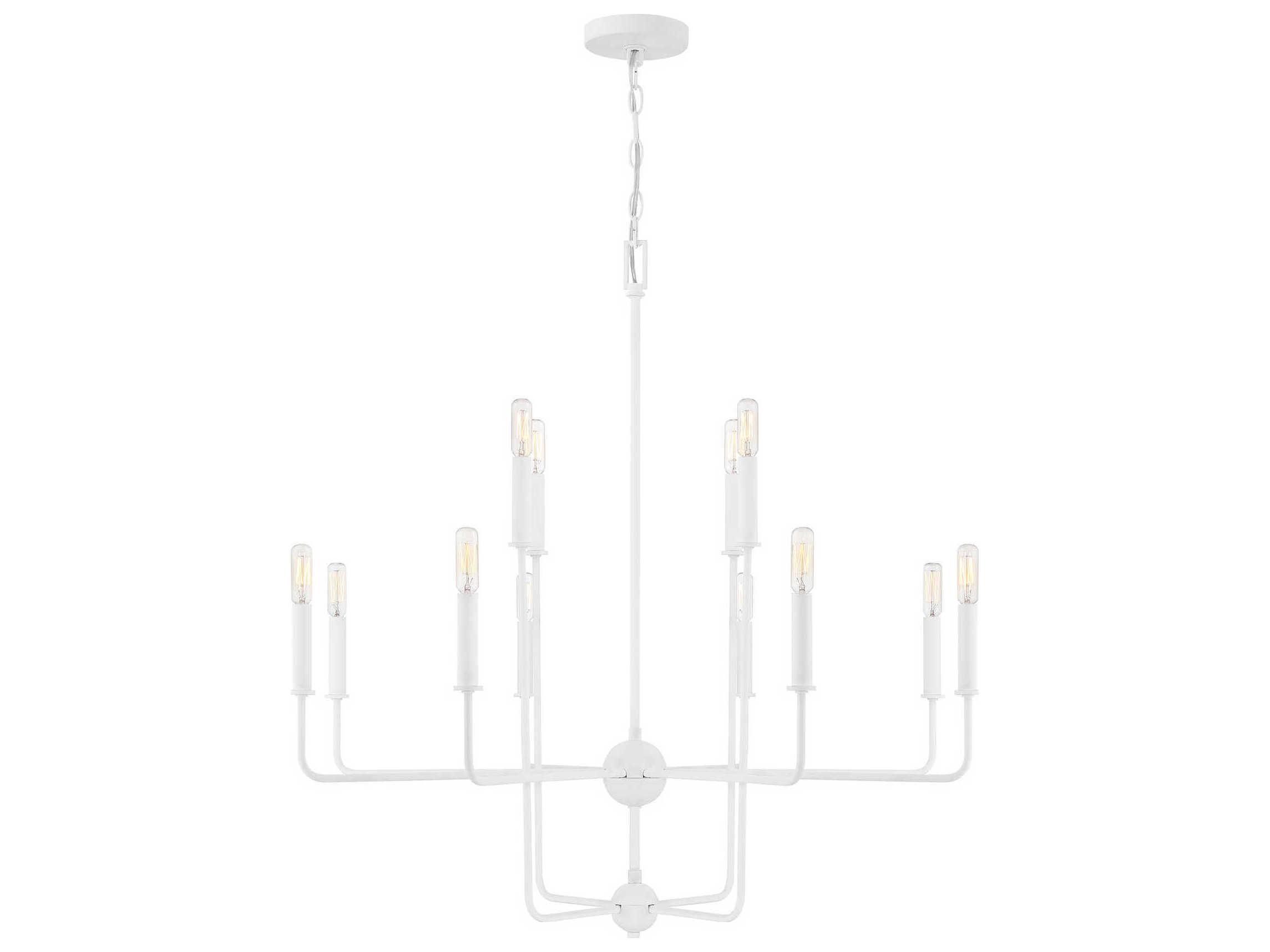 Savoy House Avondale 12-Light Bisque White Candelabra Chandelier