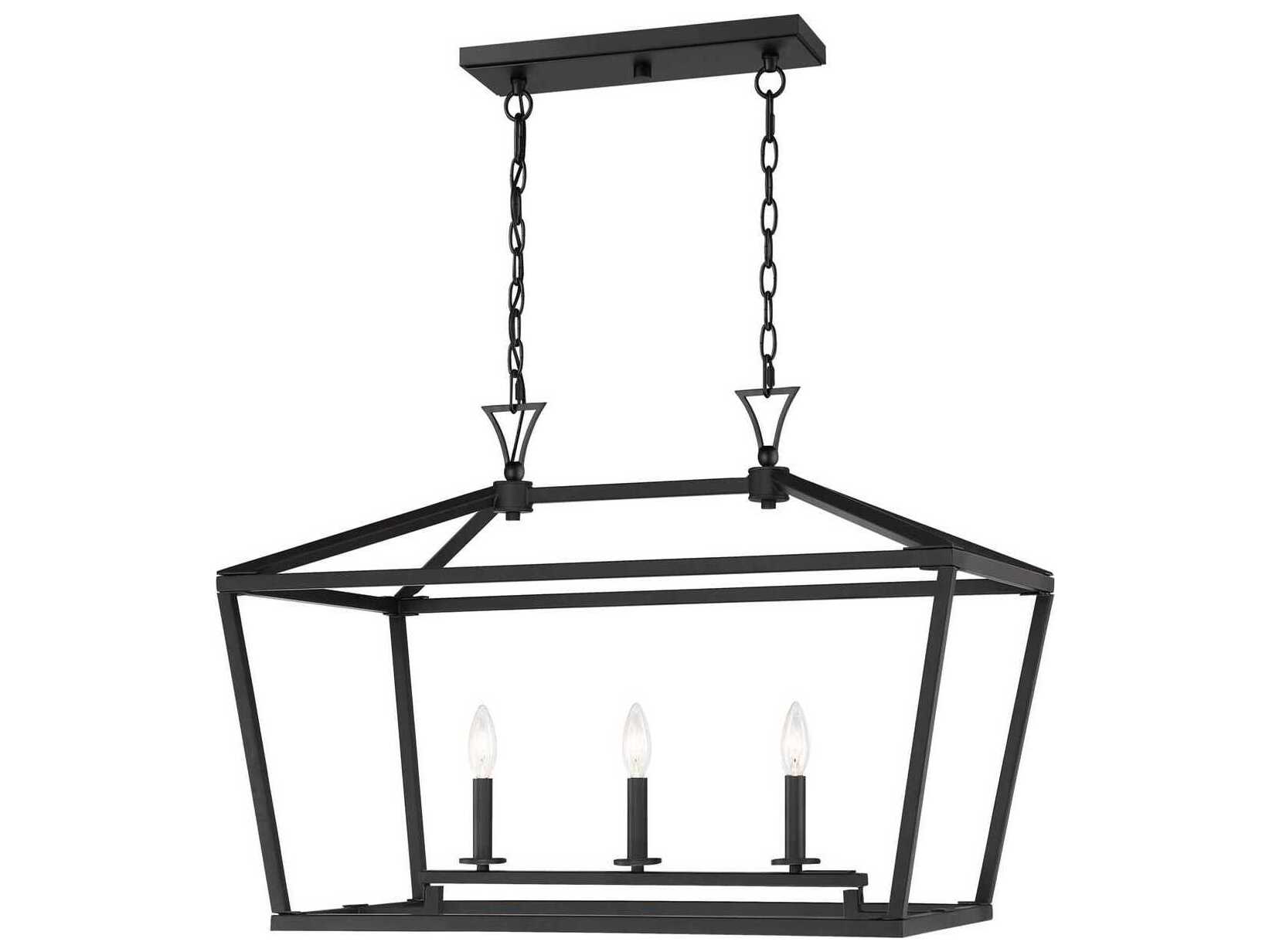Savoy House Townsend 3-Light Matte Black Linear Island Pendant