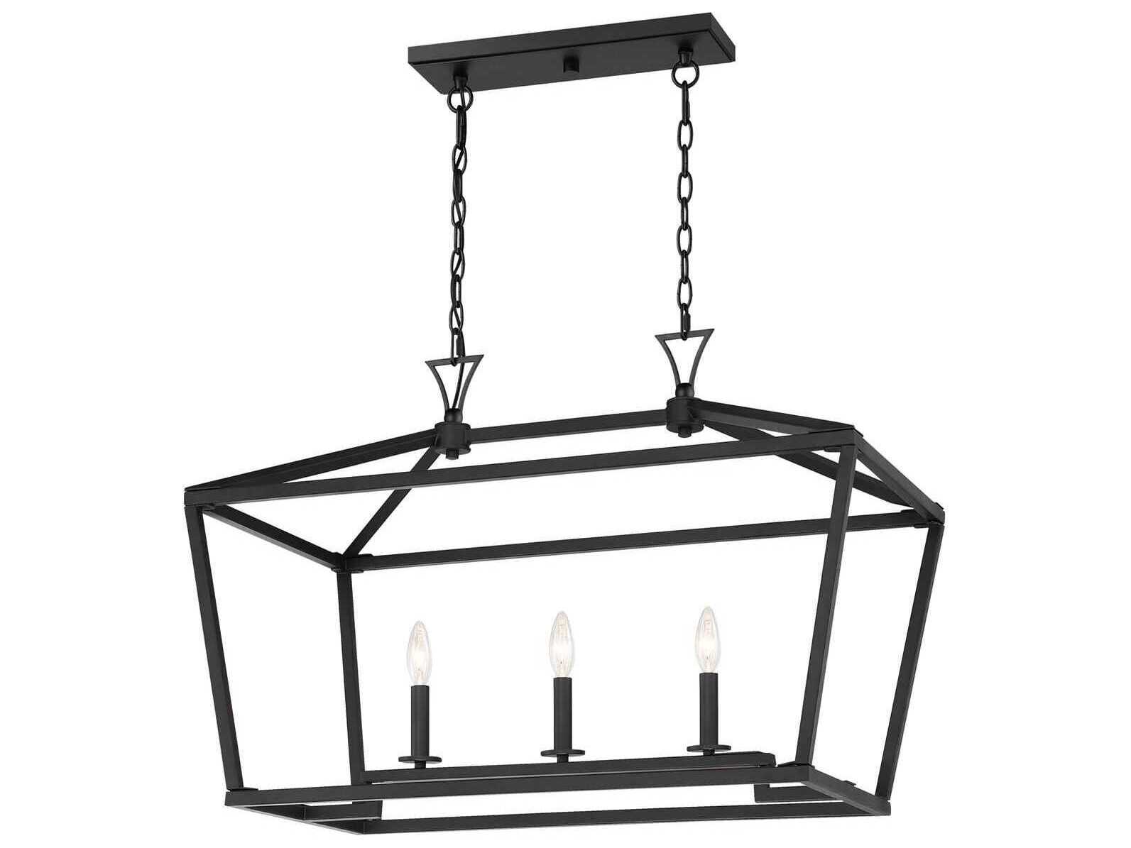 Savoy House Townsend 3-Light Matte Black Linear Island Pendant