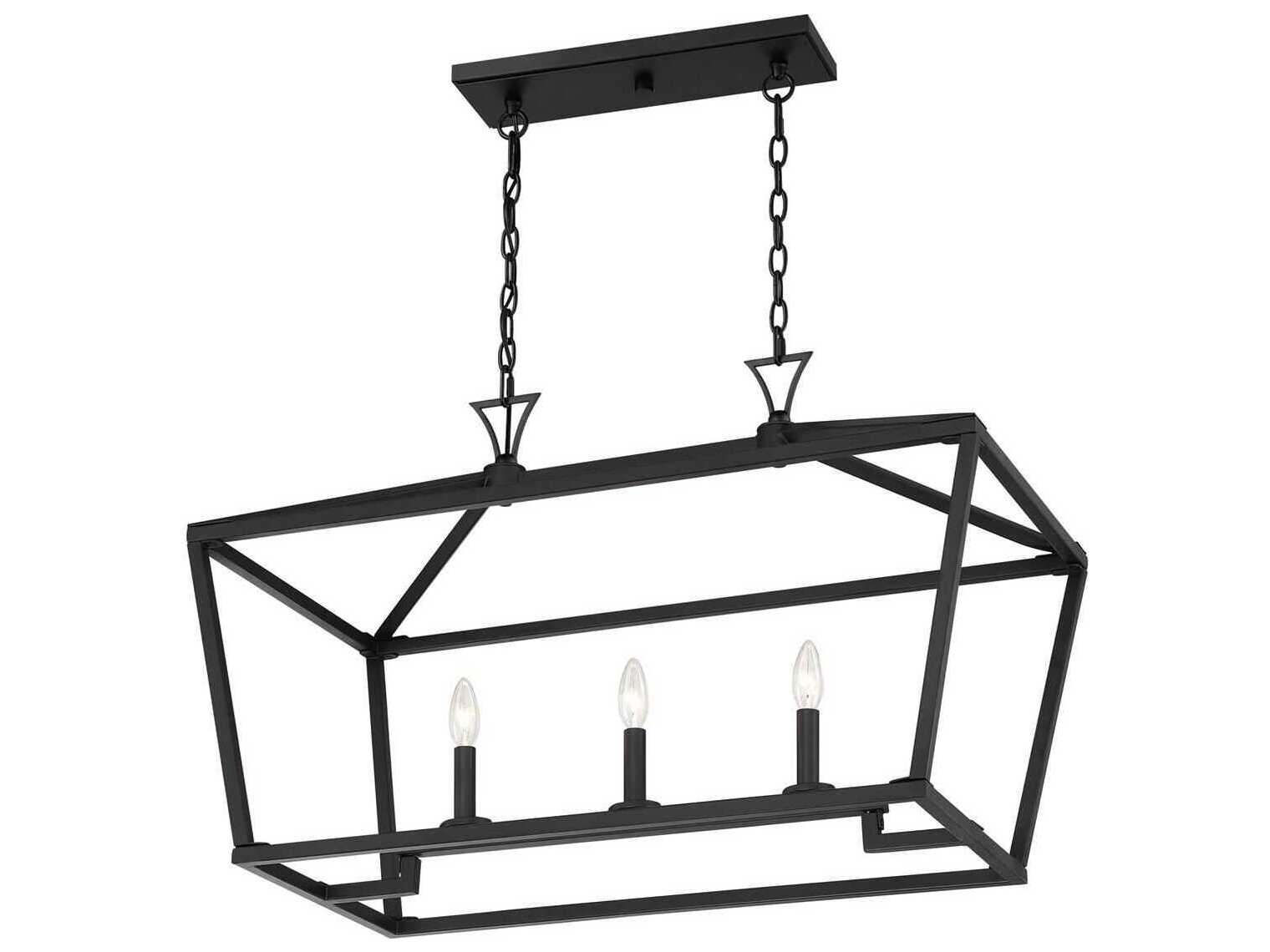 Savoy House Townsend 3-Light Matte Black Linear Island Pendant
