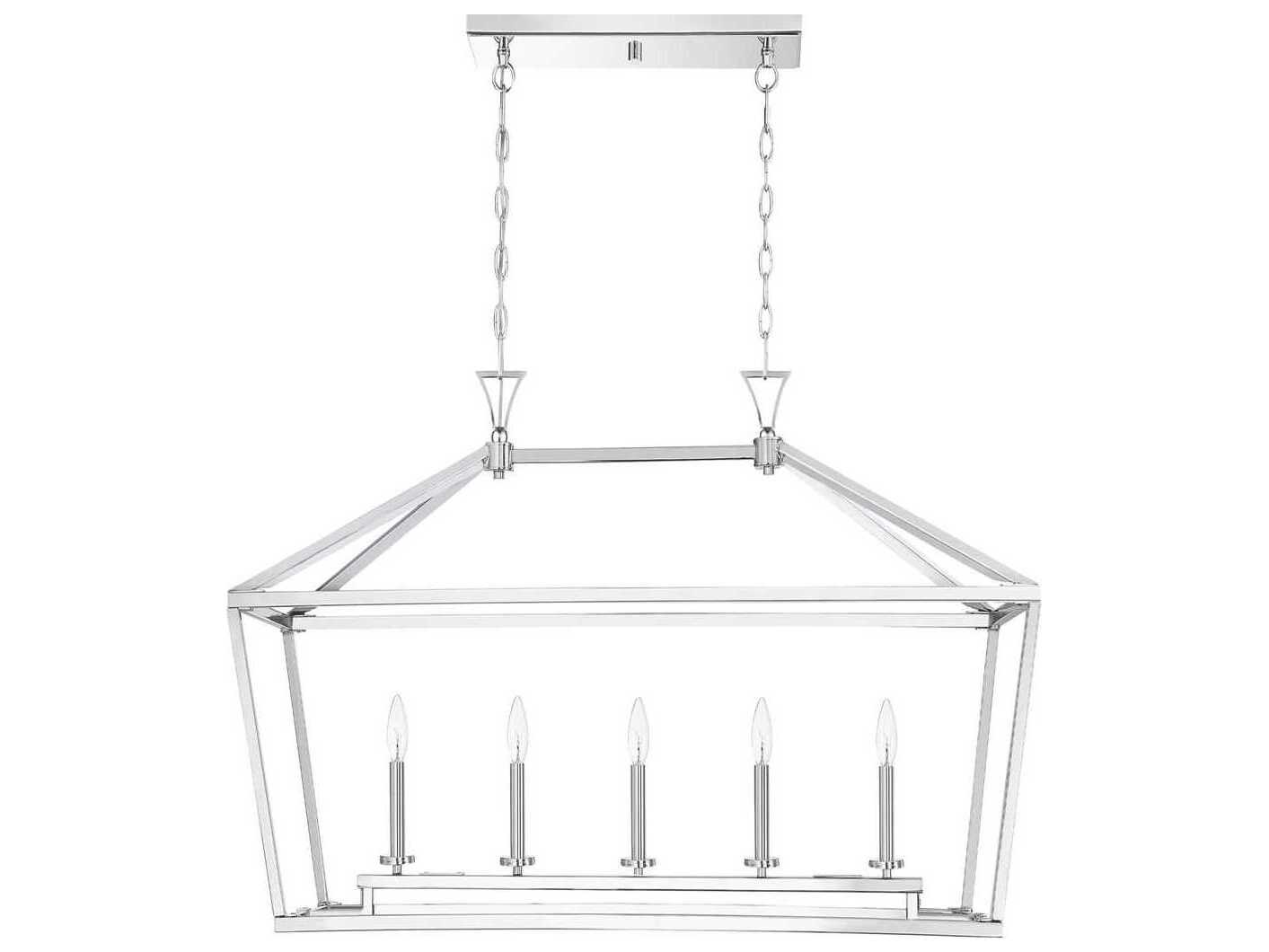 Savoy House Townsend 5-Light Polished Nickel Linear Island Pendant