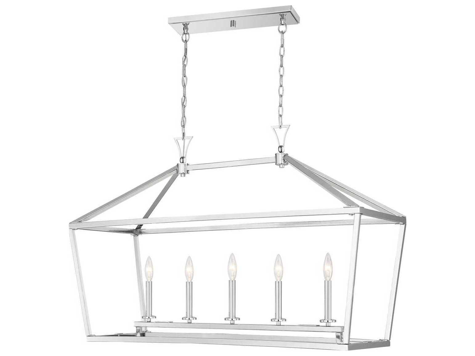Savoy House Townsend 5-Light Polished Nickel Linear Island Pendant