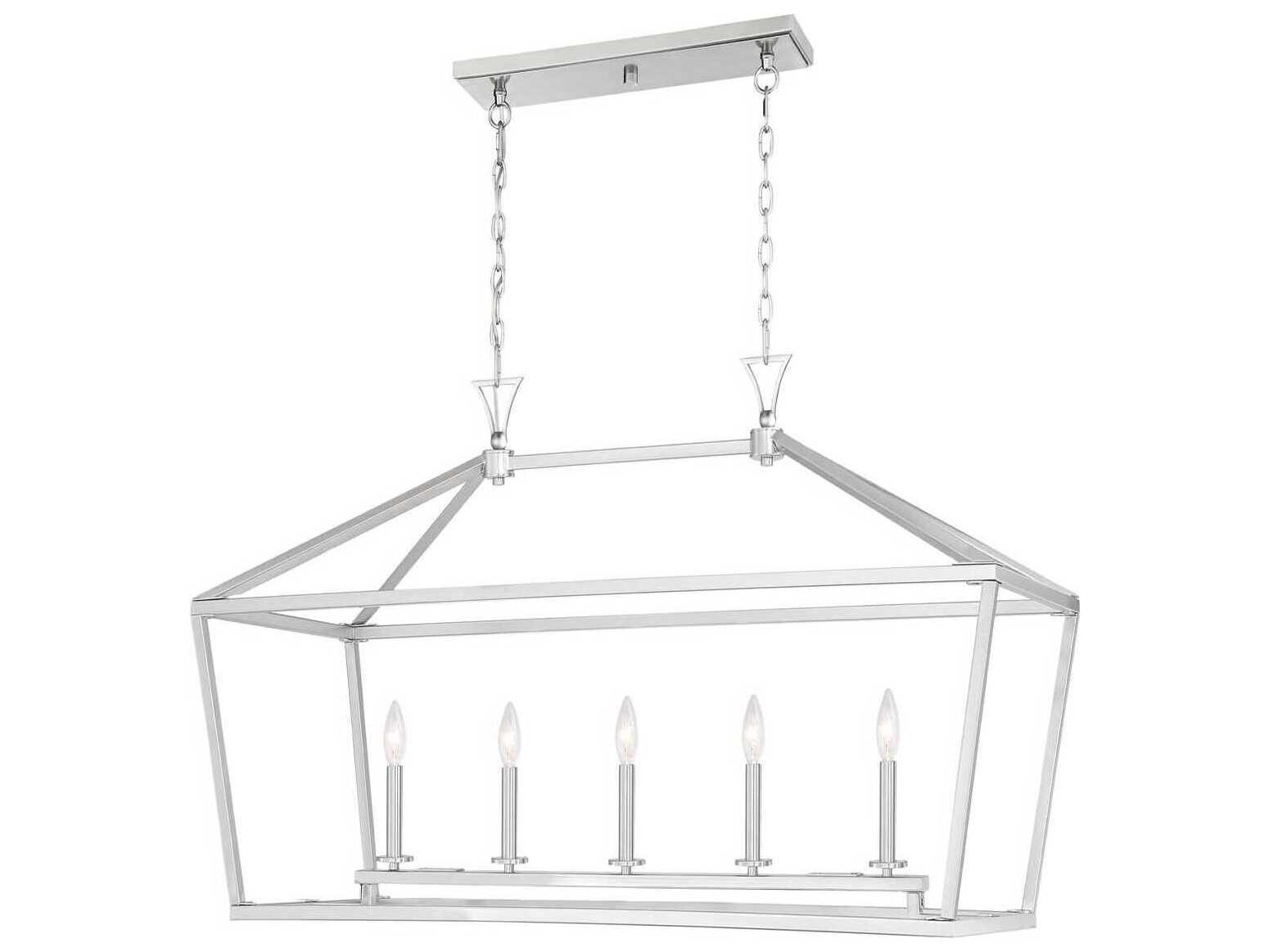 Savoy House Townsend 5-Light Satin Nickel Linear Island Pendant