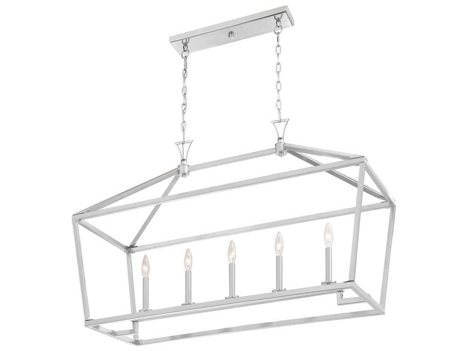 Savoy House Townsend 5-Light Satin Nickel Linear Island Pendant