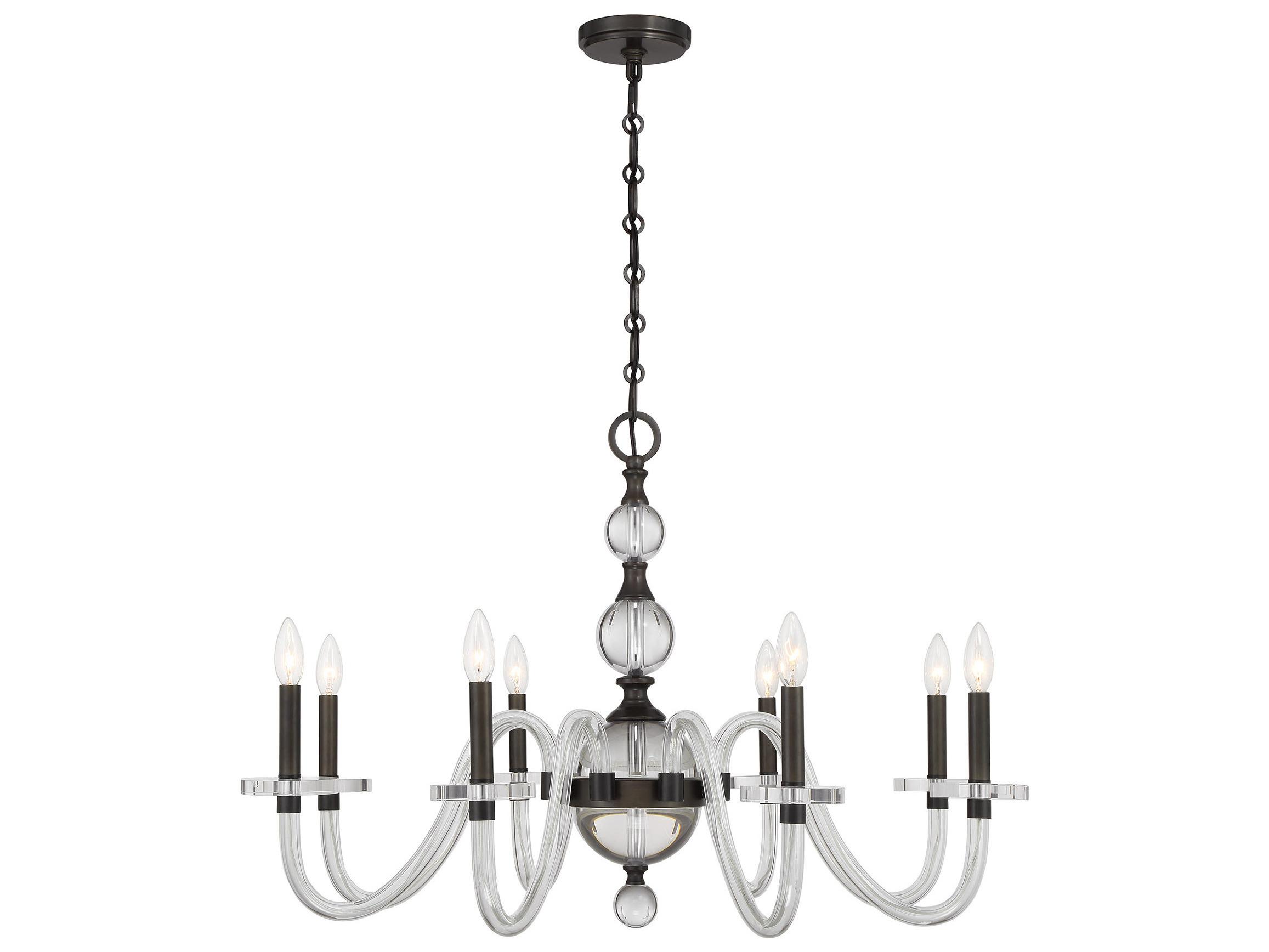 Savoy House Aragon 8-Light Mediterranean Bronze Traditional Candelabra Chandelier
