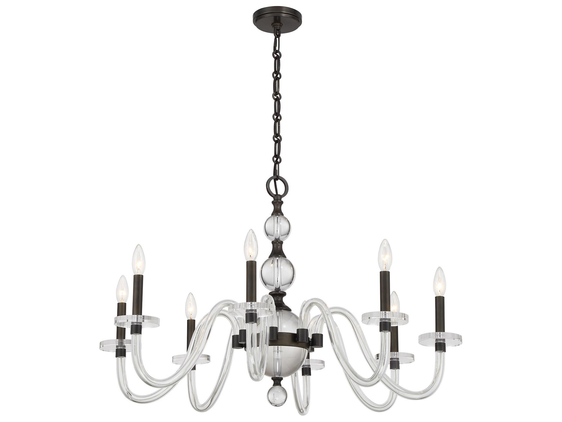 Savoy House Aragon 8-Light Mediterranean Bronze Traditional Candelabra Chandelier