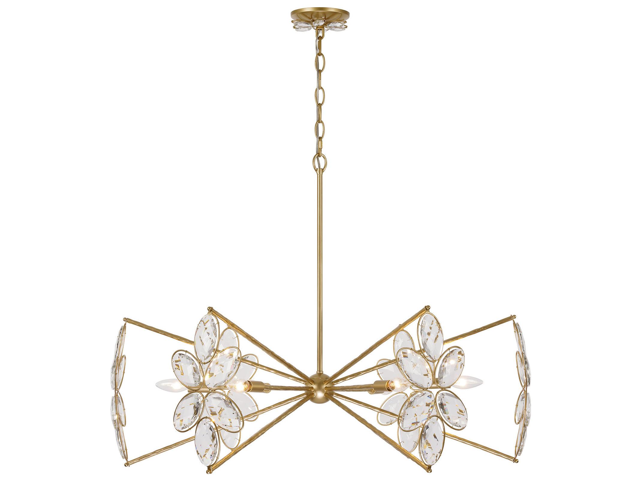 Savoy House Marbella 6-Light Gold Shimmer Chandelier