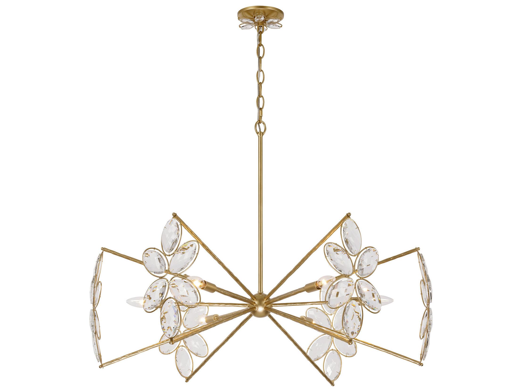 Savoy House Marbella 6-Light Gold Shimmer Chandelier