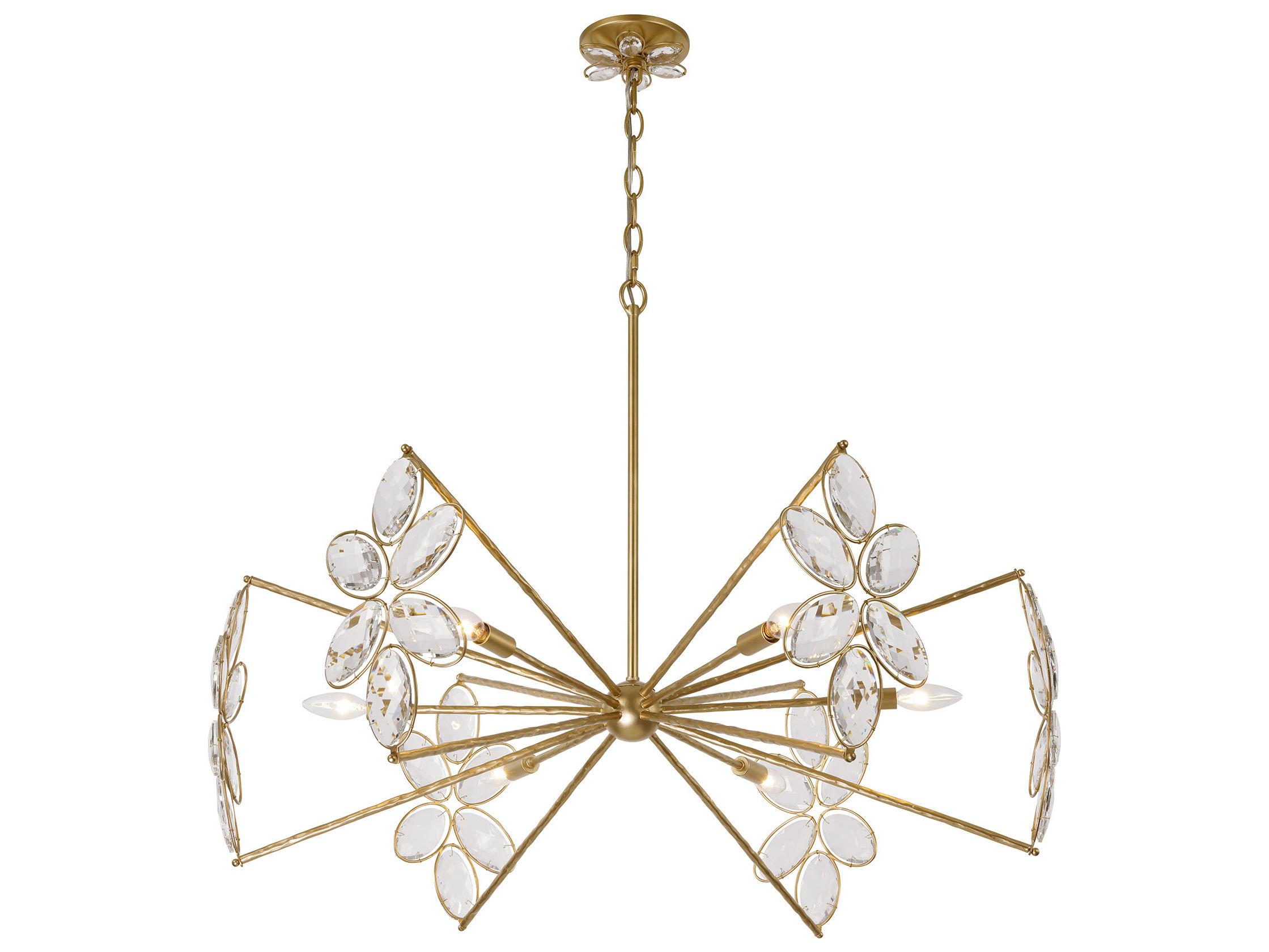 Savoy House Marbella 6-Light Gold Shimmer Chandelier