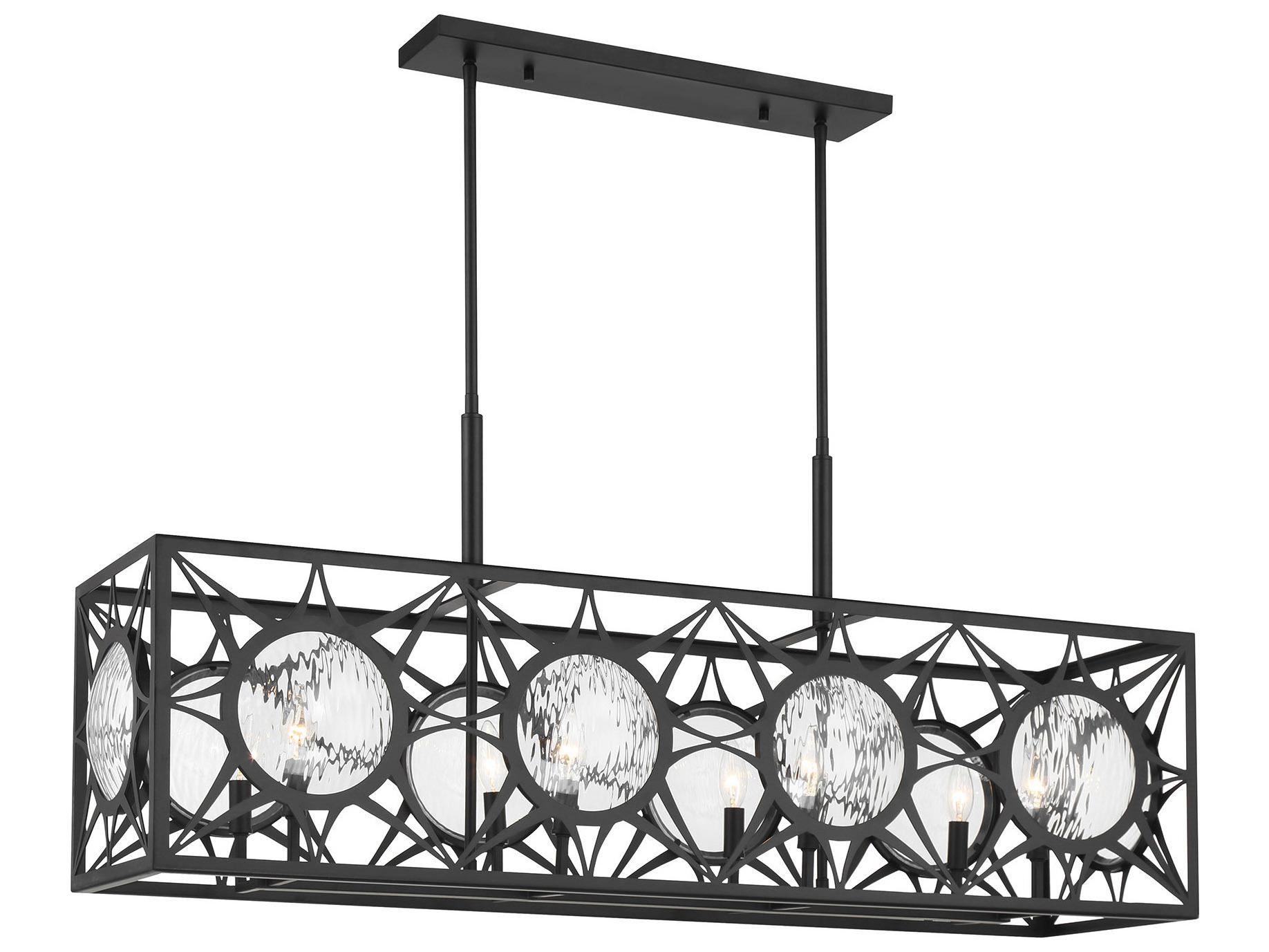 Savoy House Balfour 8-Light Matte Black Geometric Island Pendant