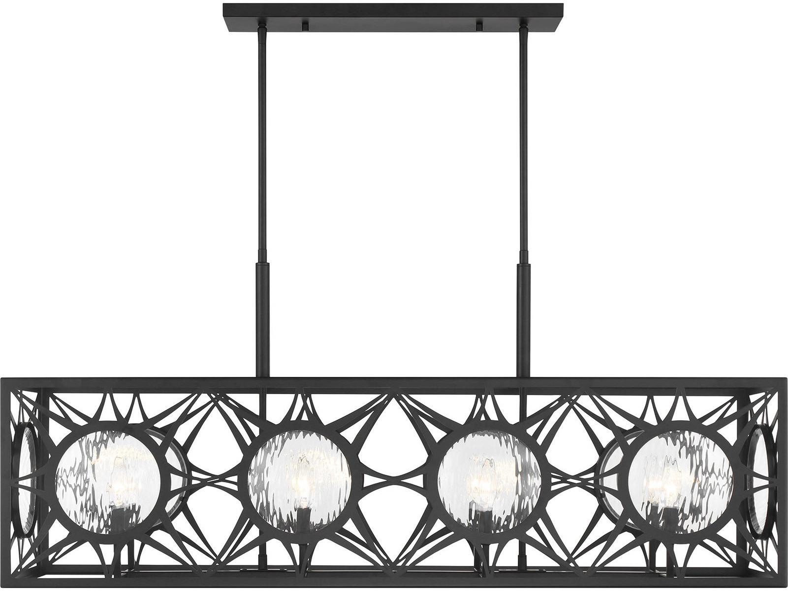 Savoy House Balfour 8-Light Matte Black Geometric Island Pendant