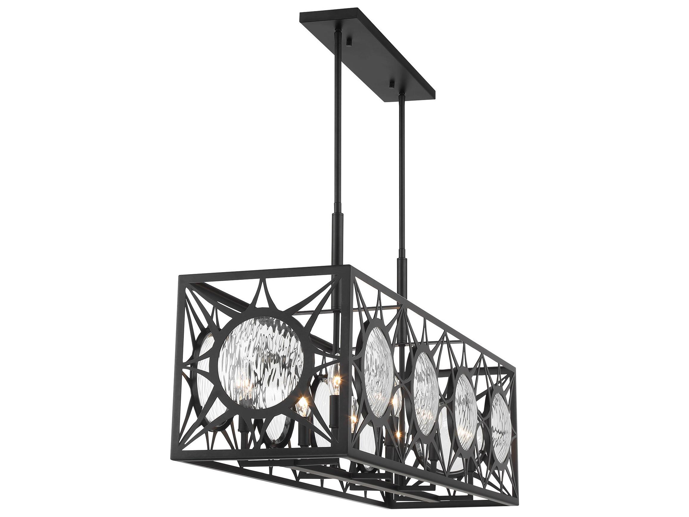 Savoy House Balfour 8-Light Matte Black Geometric Island Pendant