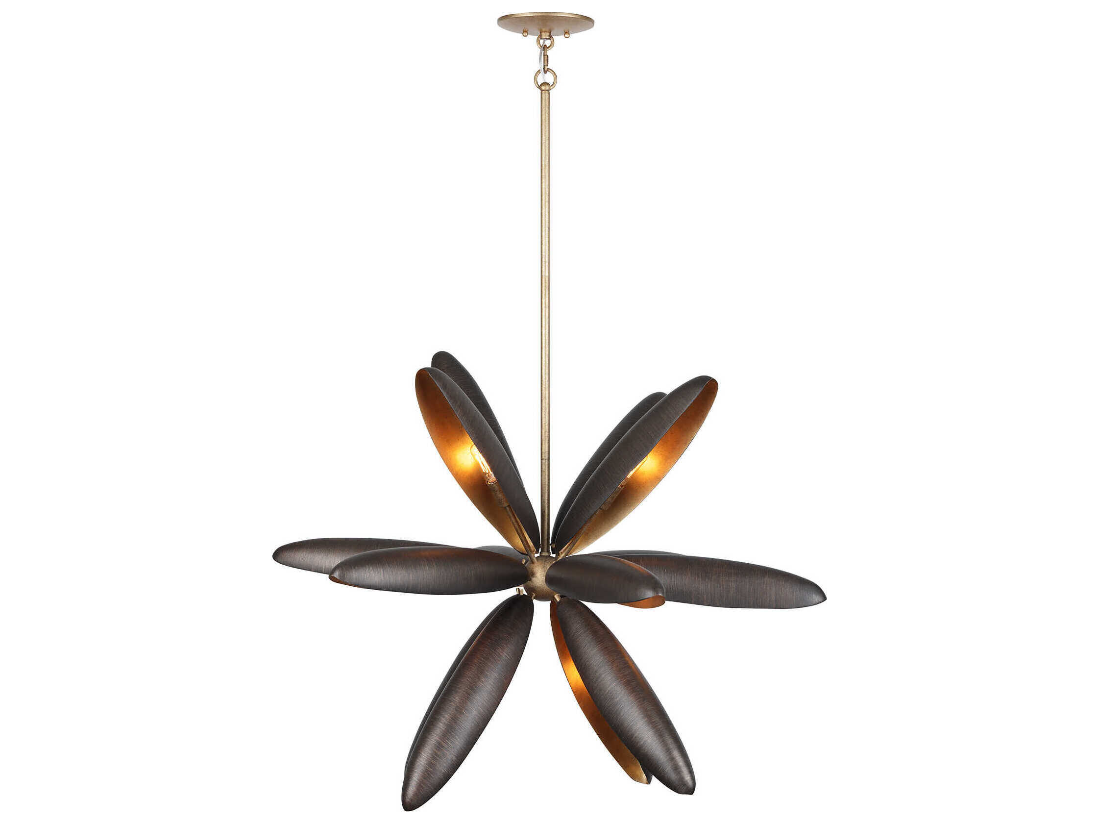 Savoy House Estrella Del Mar 14-Light Centura Burnished Gold Black Sputnik Chandelier