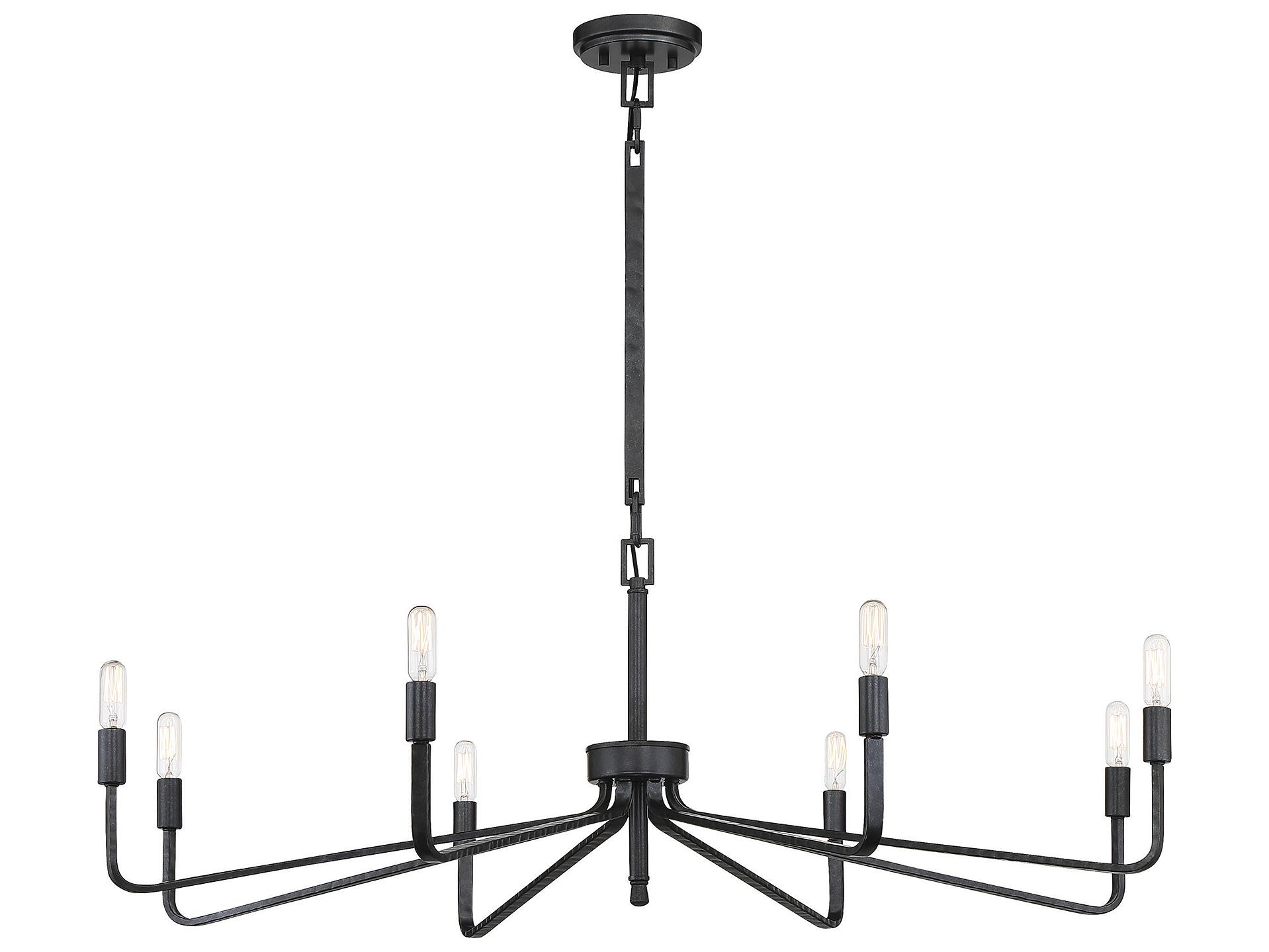Savoy House Salem 8-Light Forged Iron Black Chandelier