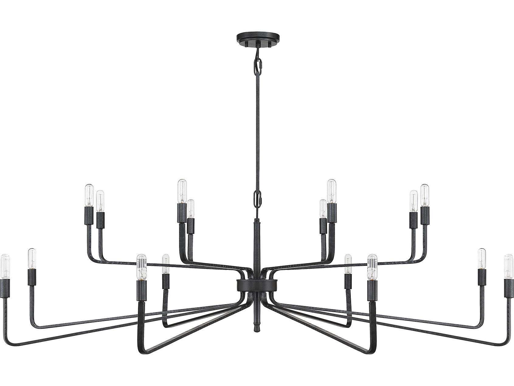 Savoy House Salem 16-Light Forged Iron Black Chandelier