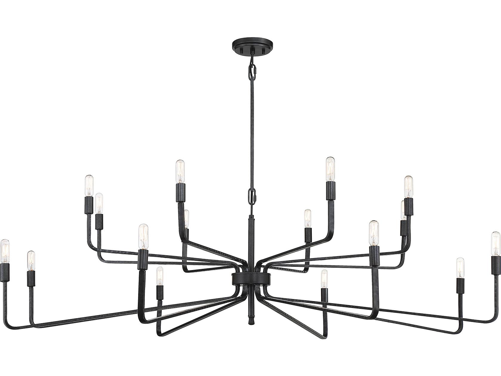 Savoy House Salem 16-Light Forged Iron Black Chandelier