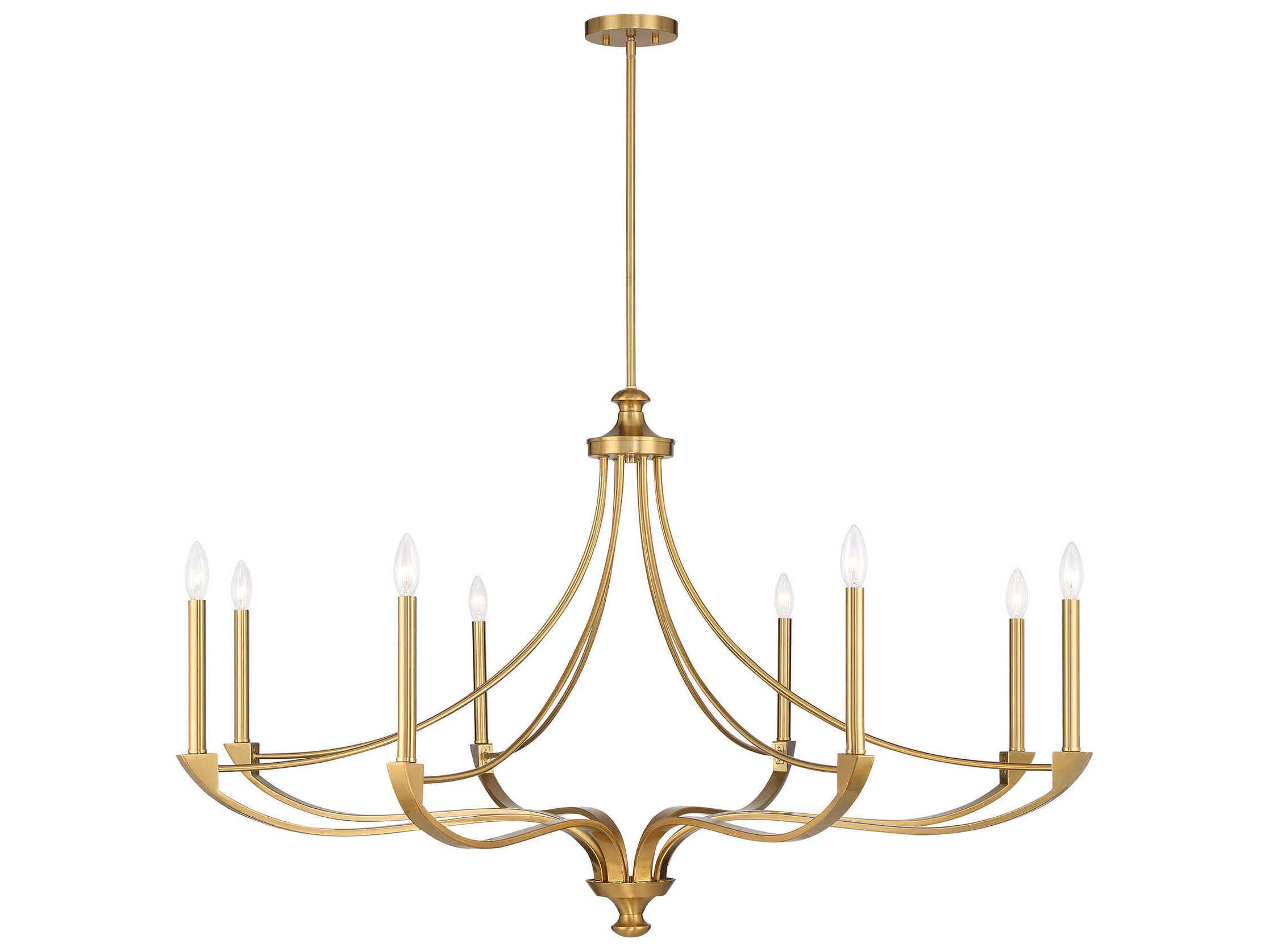 Savoy House Preserve 8-Light Warm Brass Candelabra Chandelier
