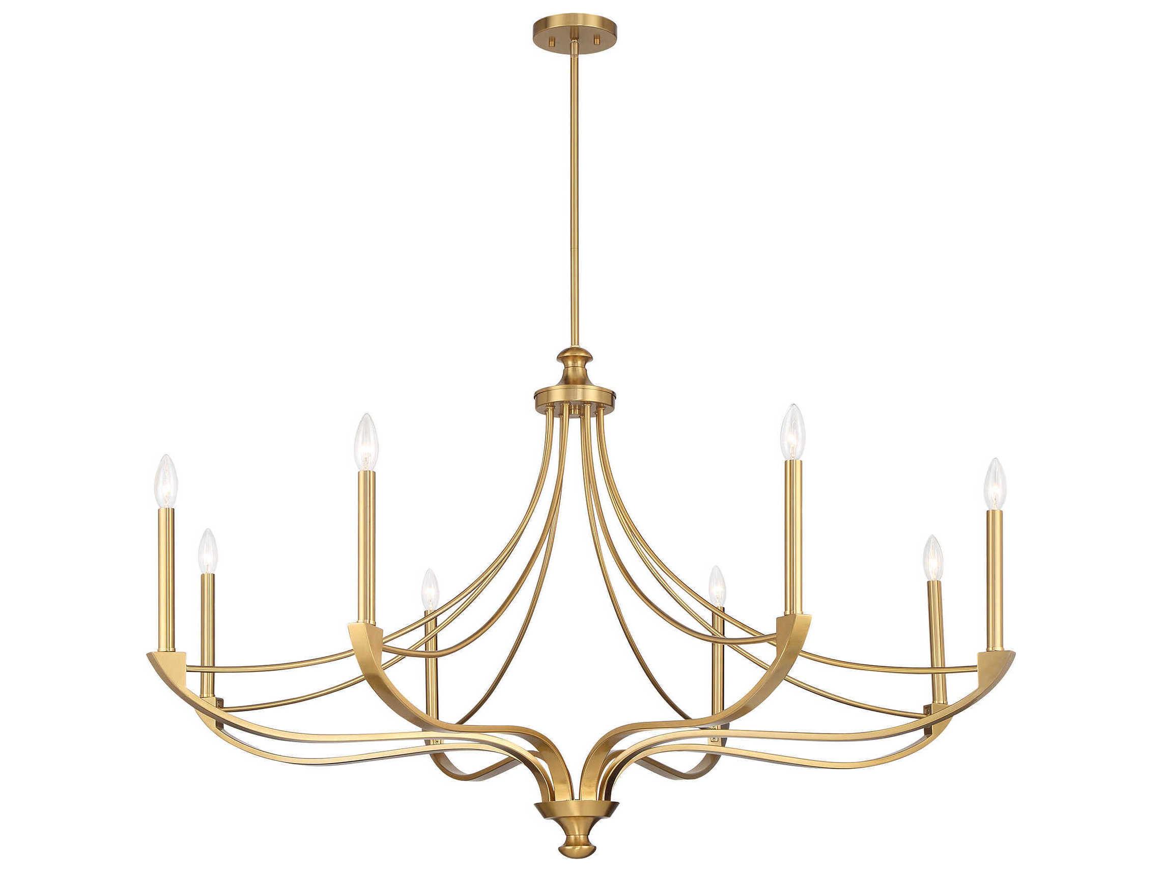 Savoy House Preserve 8-Light Warm Brass Candelabra Chandelier