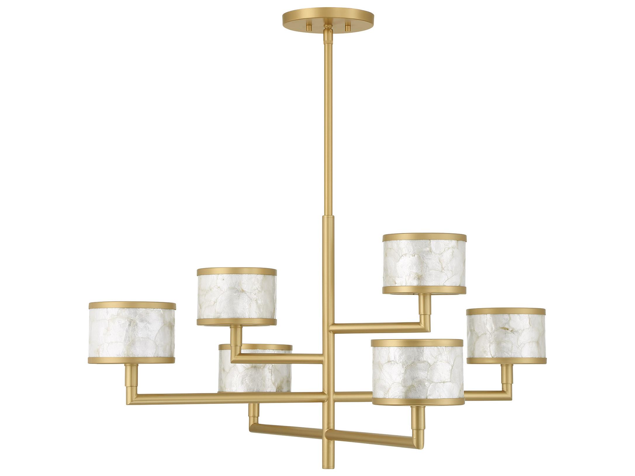 Savoy House Mariquita 6-Light Spun Gold Tiered Chandelier