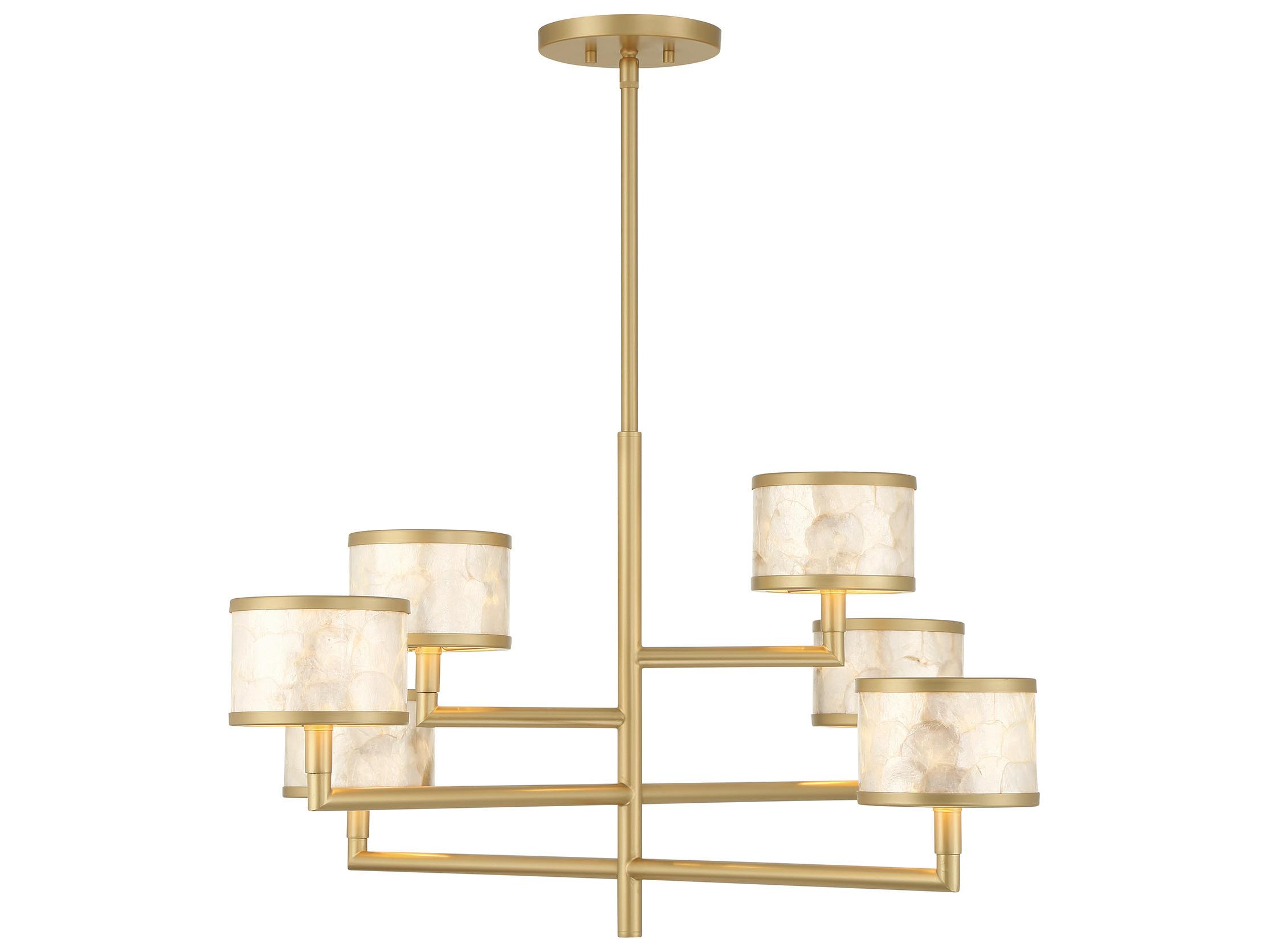 Savoy House Mariquita 6-Light Spun Gold Tiered Chandelier