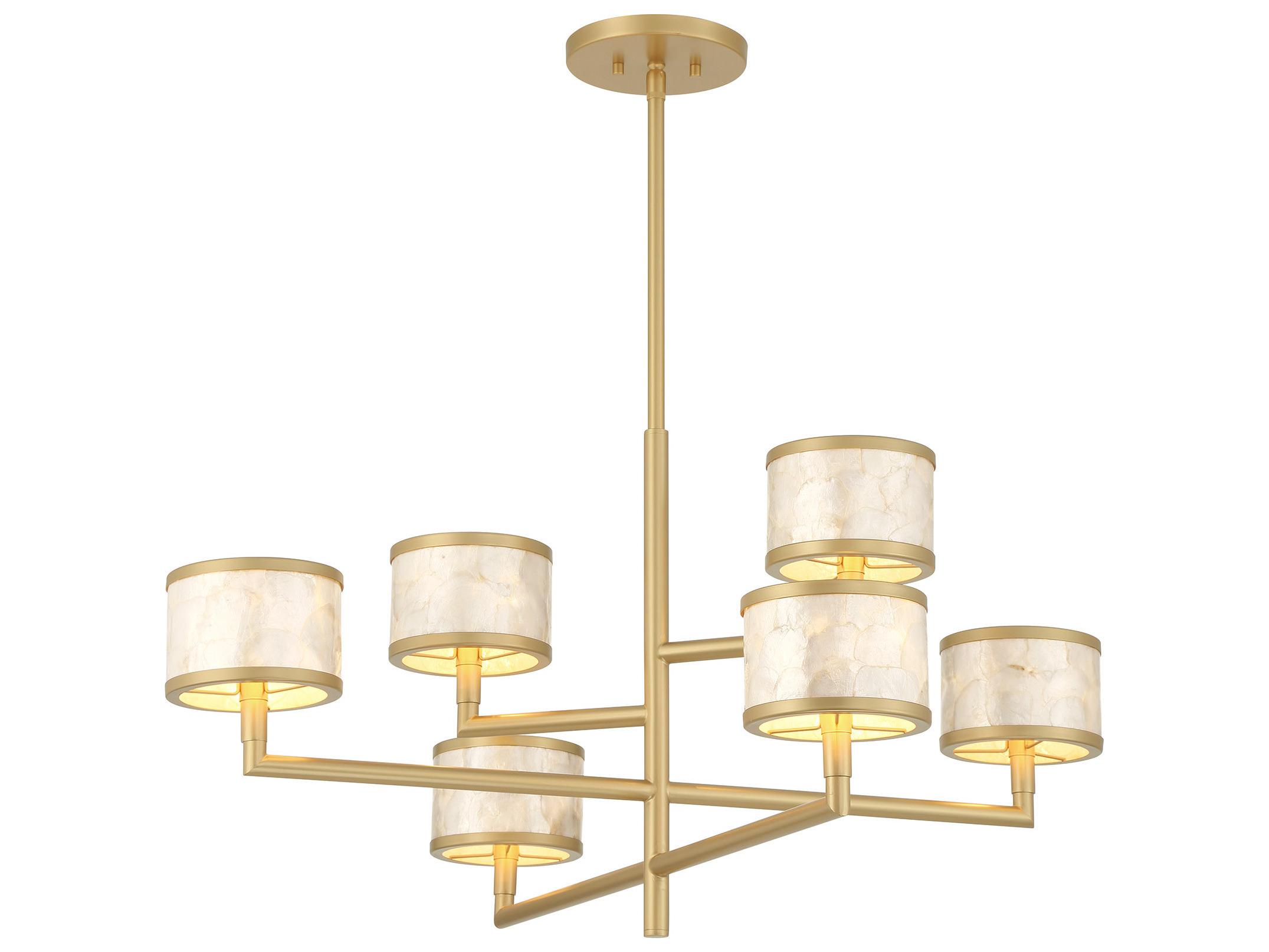 Savoy House Mariquita 6-Light Spun Gold Tiered Chandelier