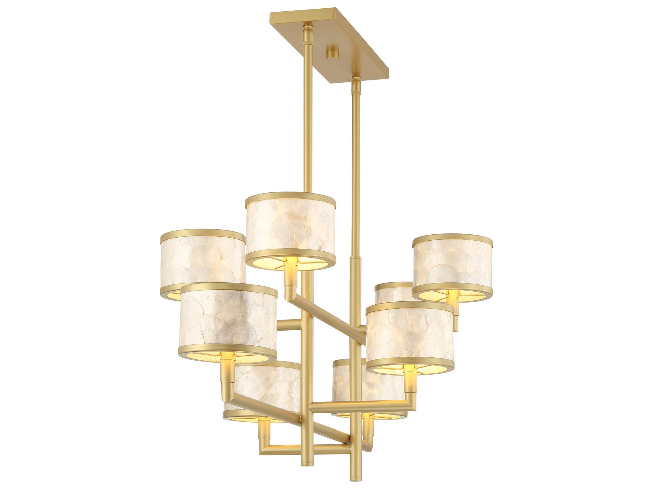 Savoy House Mariquita 8-Light Spun Gold Drum Tiered Island Pendant
