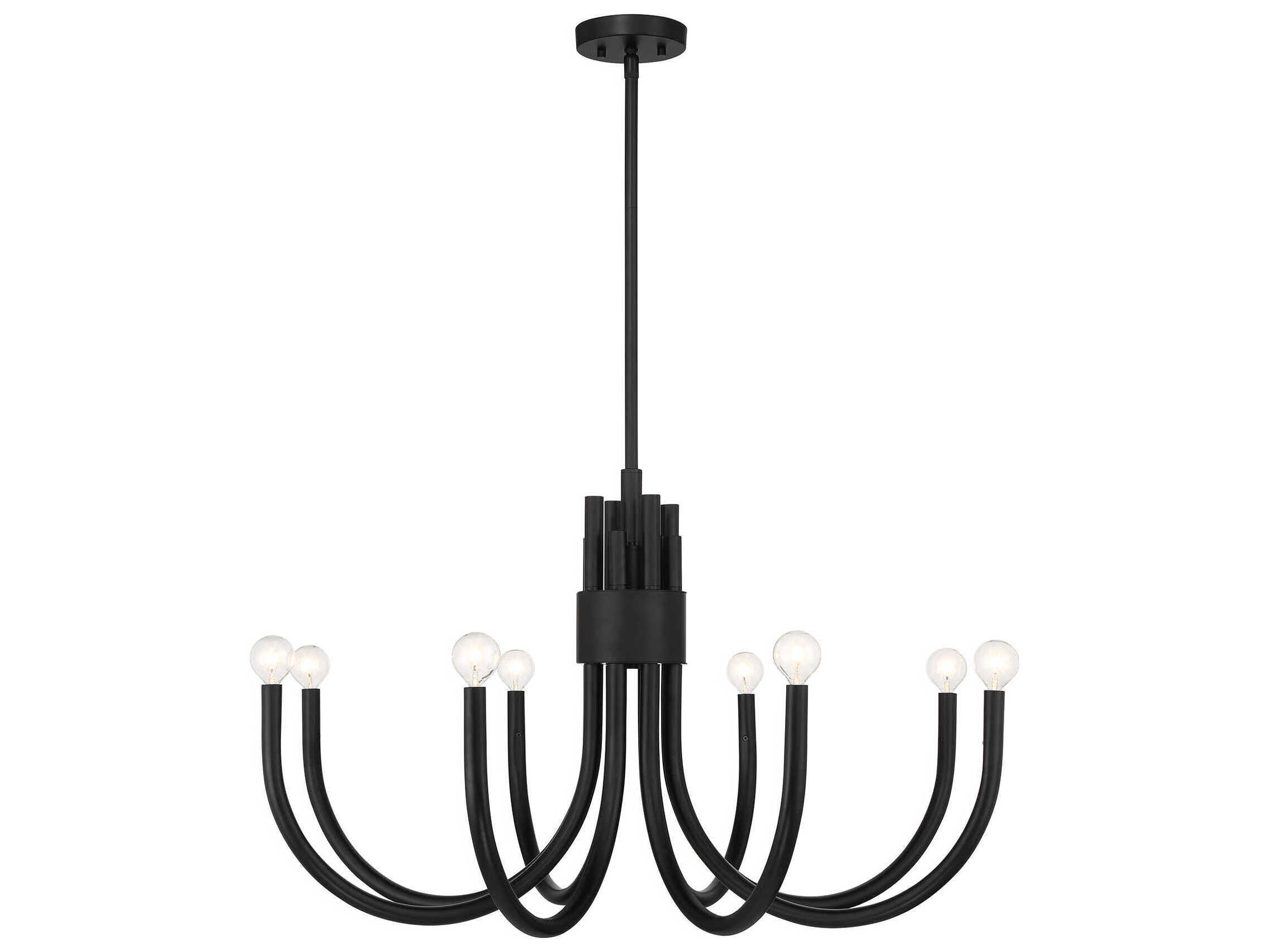 Savoy House Sorrento 8-Light Matte Black Chandelier