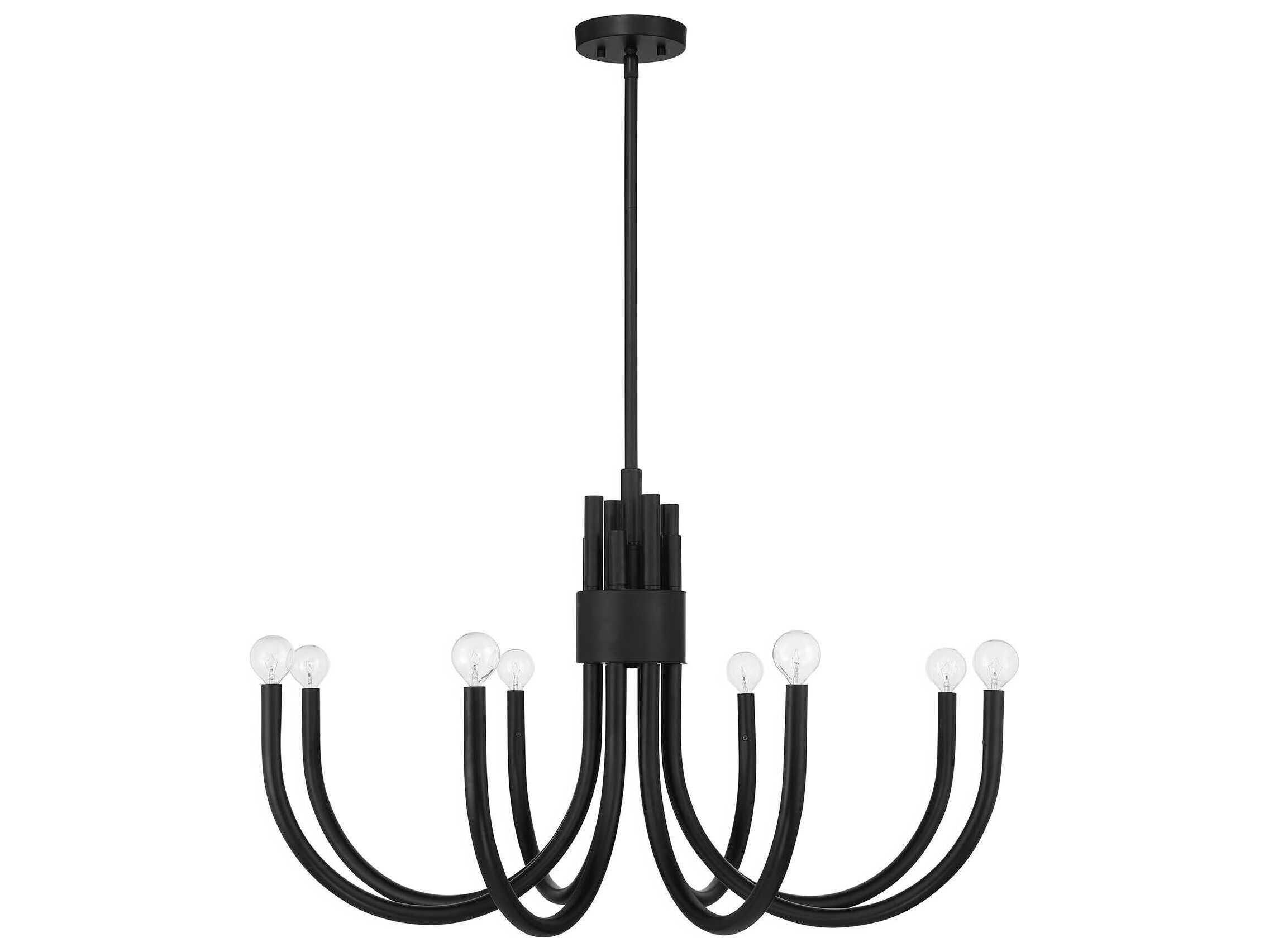 Savoy House Sorrento 8-Light Matte Black Chandelier