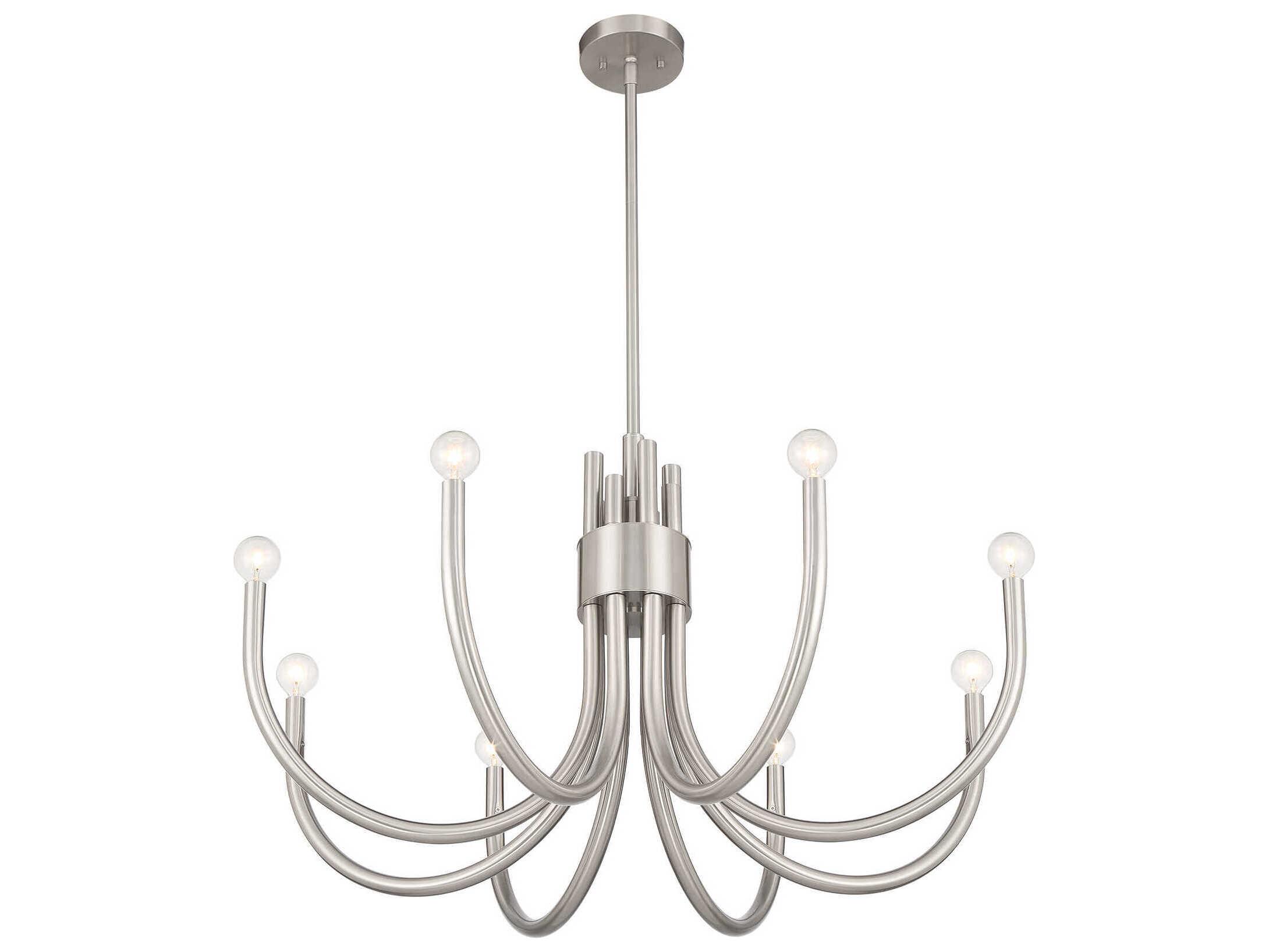 Savoy House Sorrento 8-Light Satin Nickel Chandelier