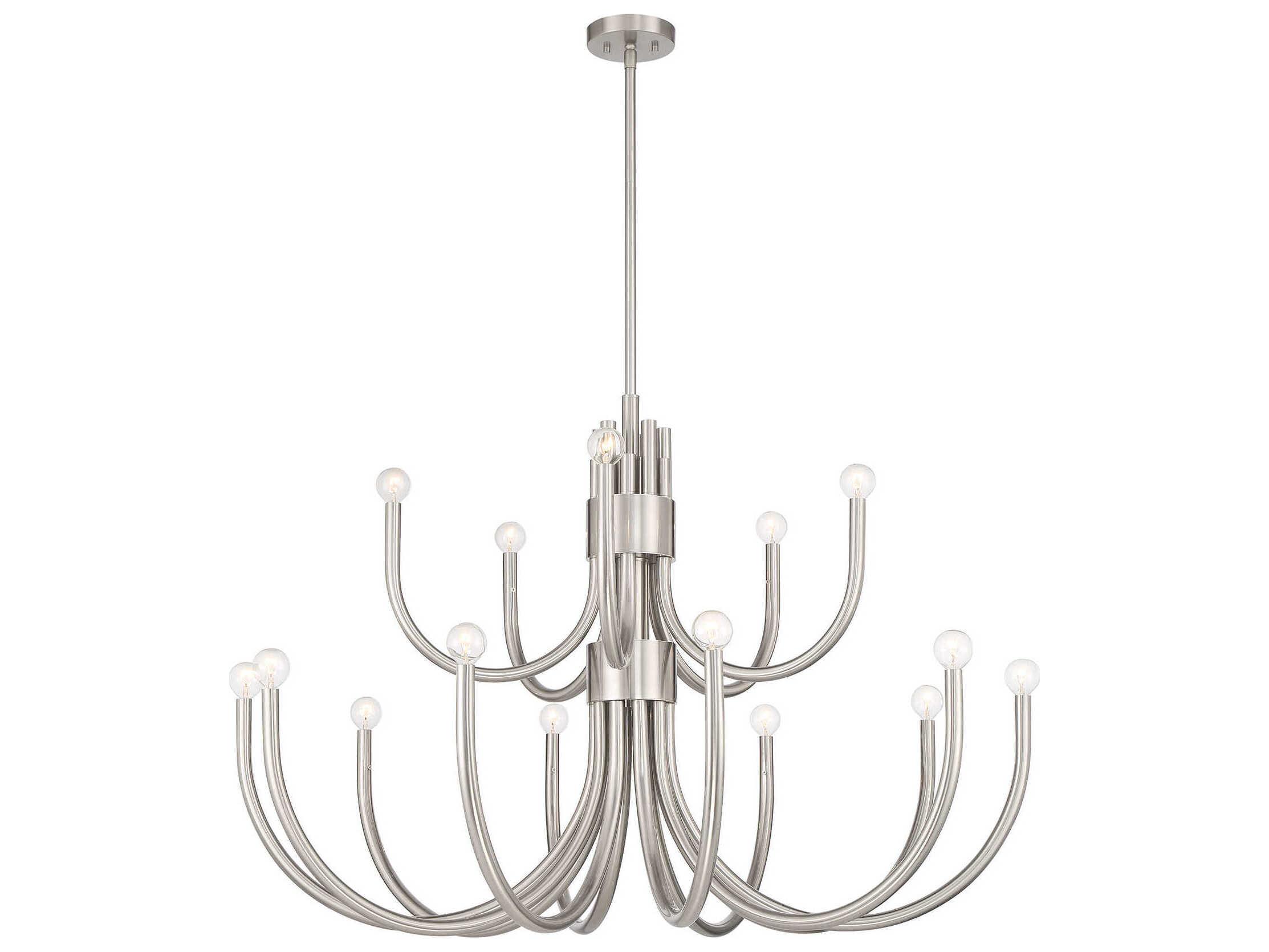 Savoy House Sorrento 15-Light Satin Nickel Chandelier