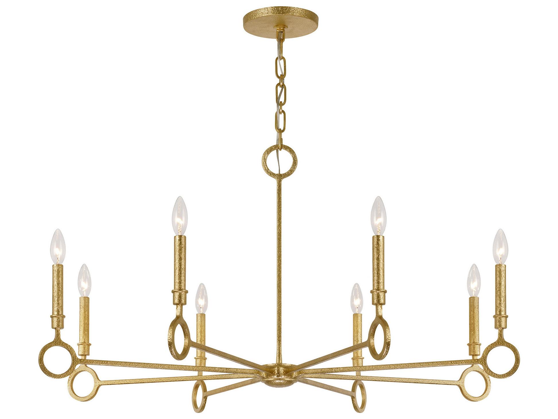 Savoy House Noah 8-Light Gold Armory Traditional Candelabra Chandelier