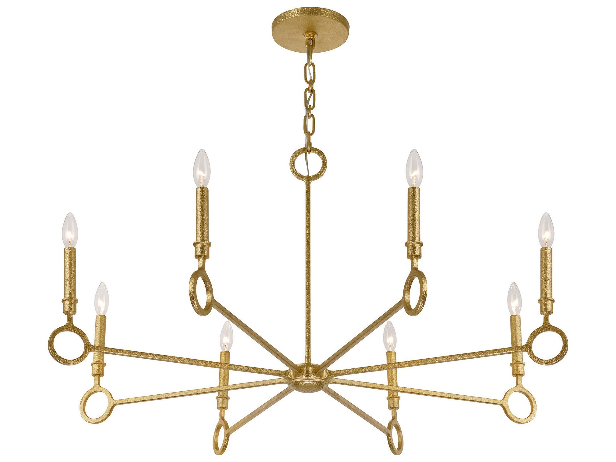 Savoy House Noah 8-Light Gold Armory Traditional Candelabra Chandelier