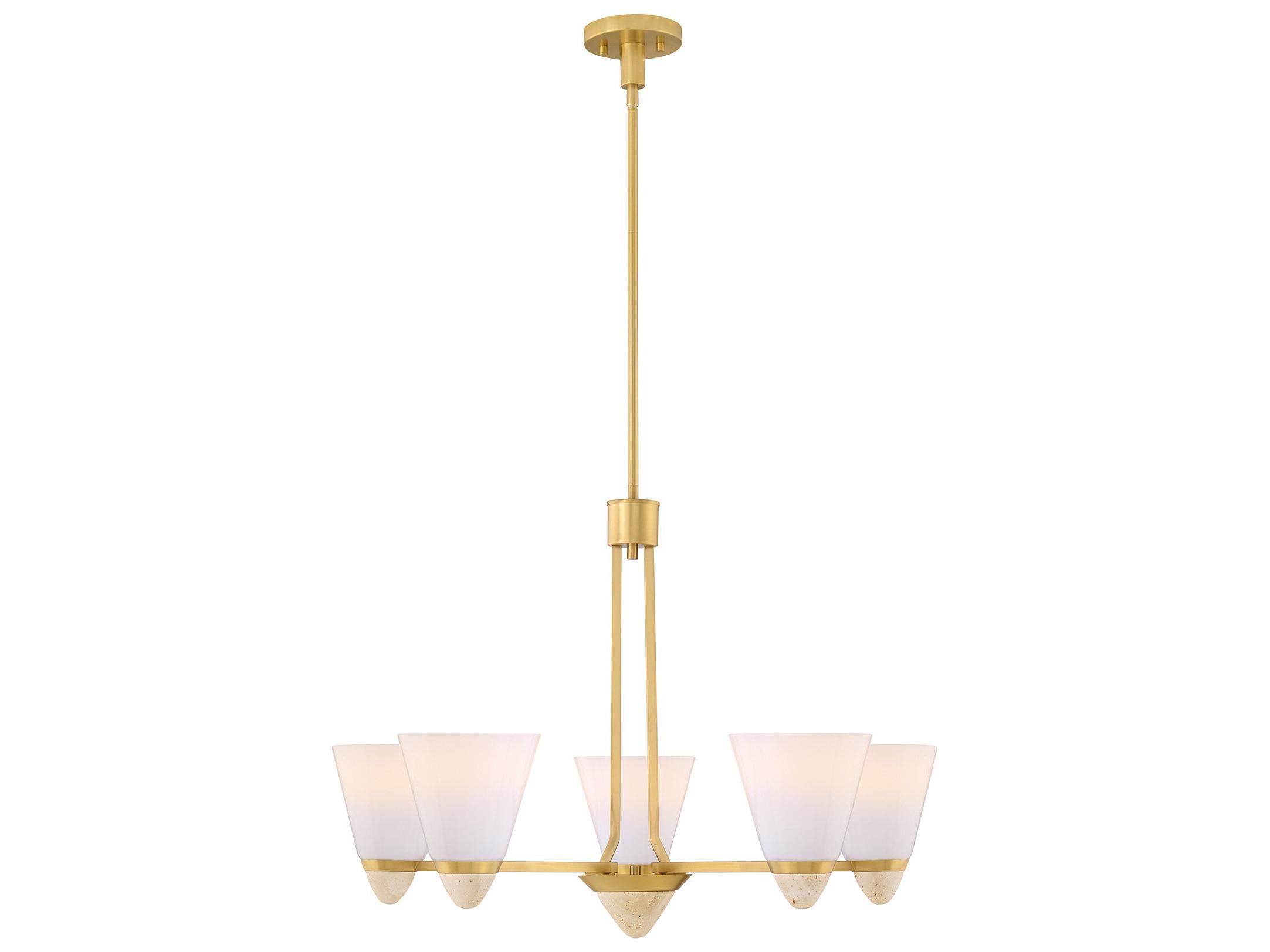 Savoy House Kohlman 5-Light Warm Brass Chandelier