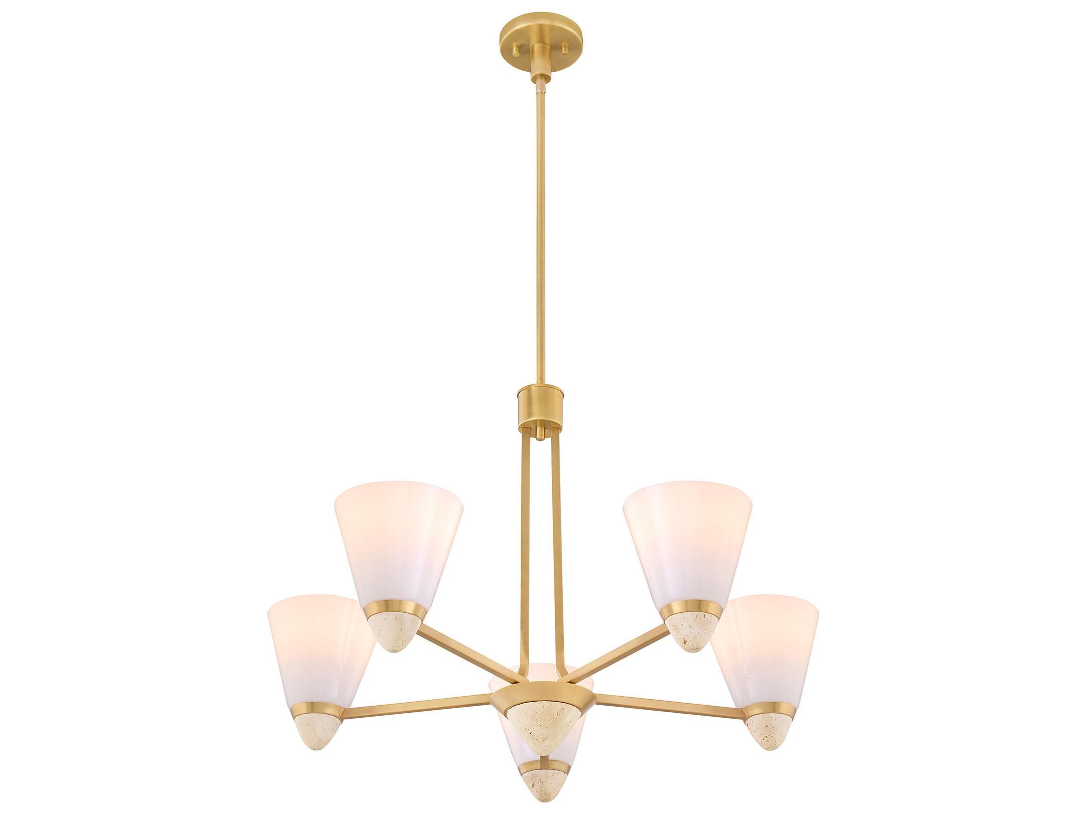 Savoy House Kohlman 5-Light Warm Brass Chandelier