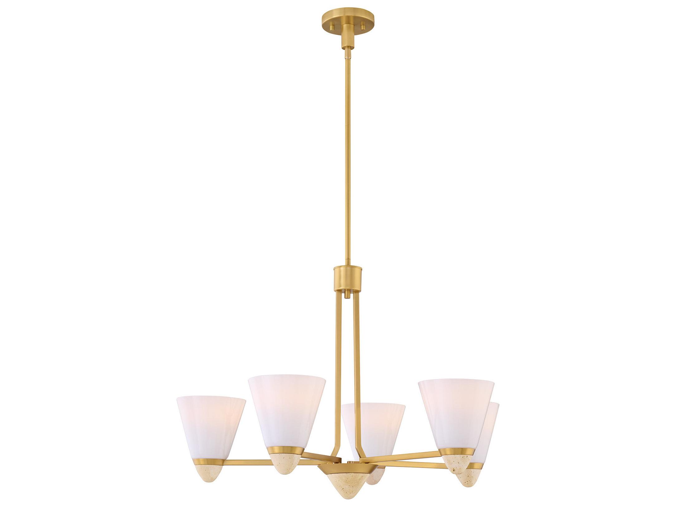 Savoy House Kohlman 5-Light Warm Brass Chandelier