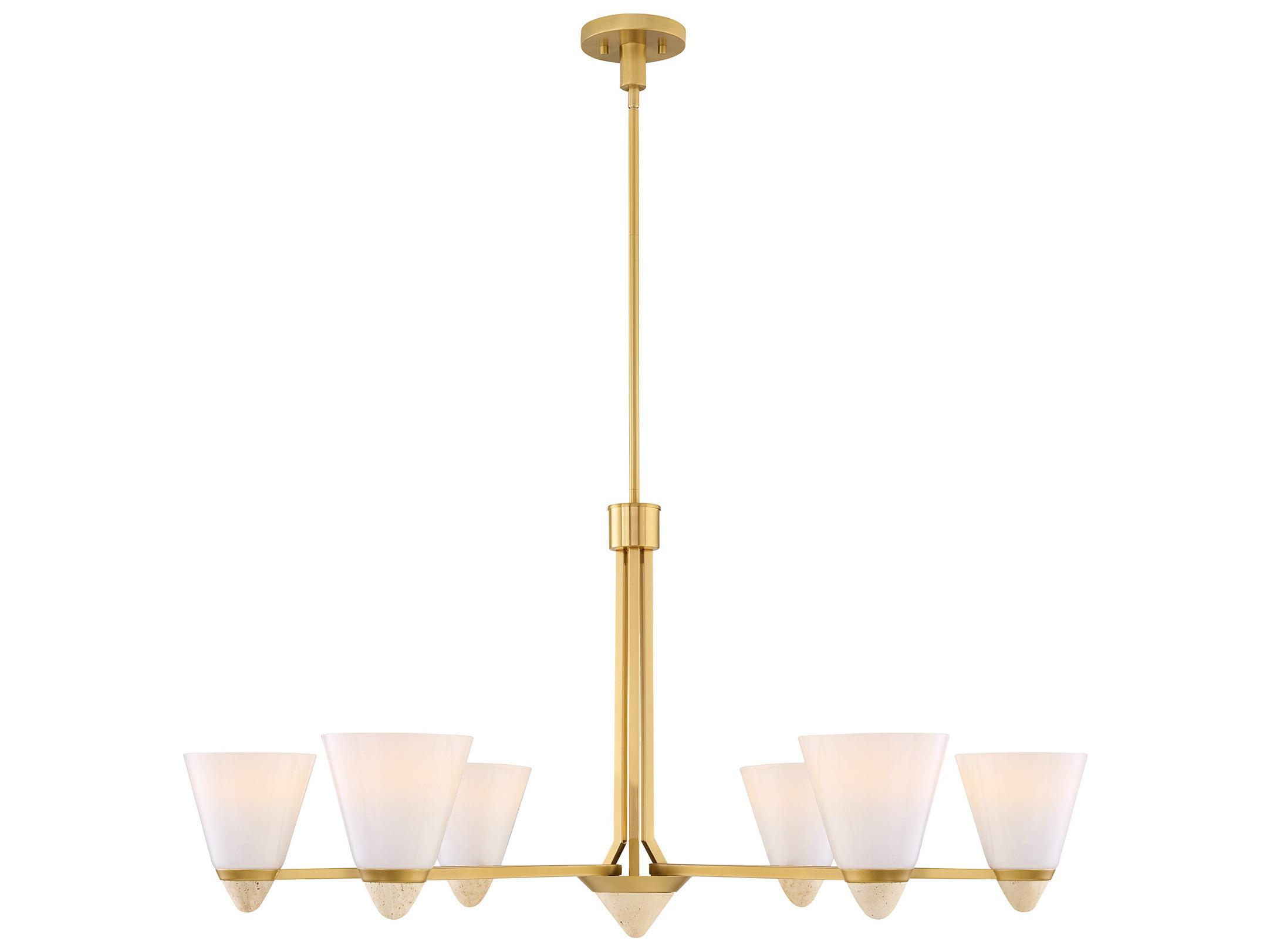 Savoy House Kohlman 6-Light Warm Brass Chandelier