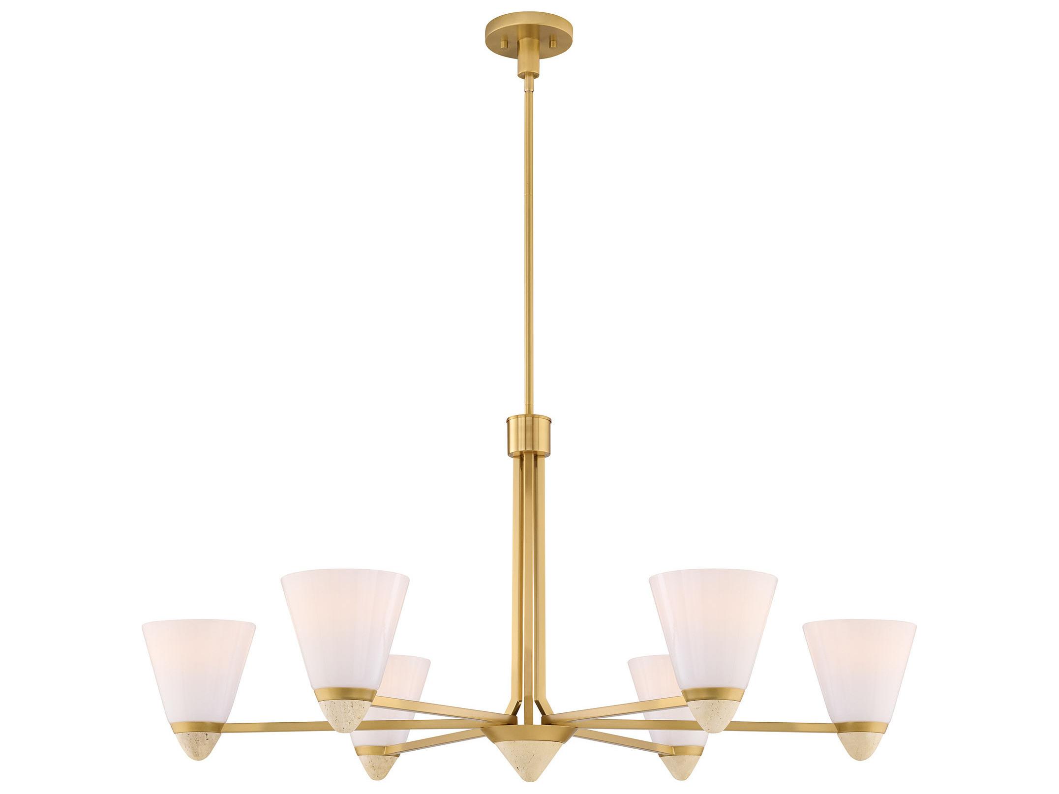 Savoy House Kohlman 6-Light Warm Brass Chandelier